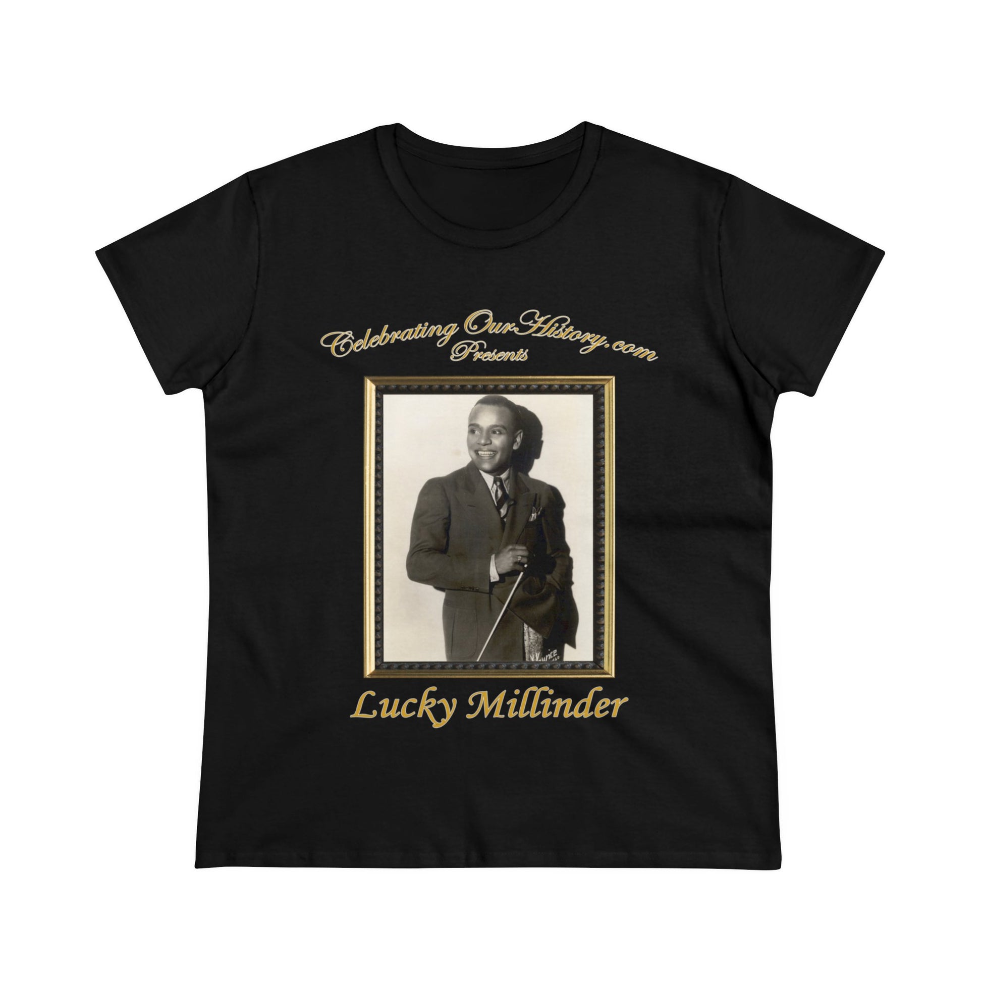 Lucky Millinder - Four Records -  Front and Back Printed Concert Style Women's T-Shirt