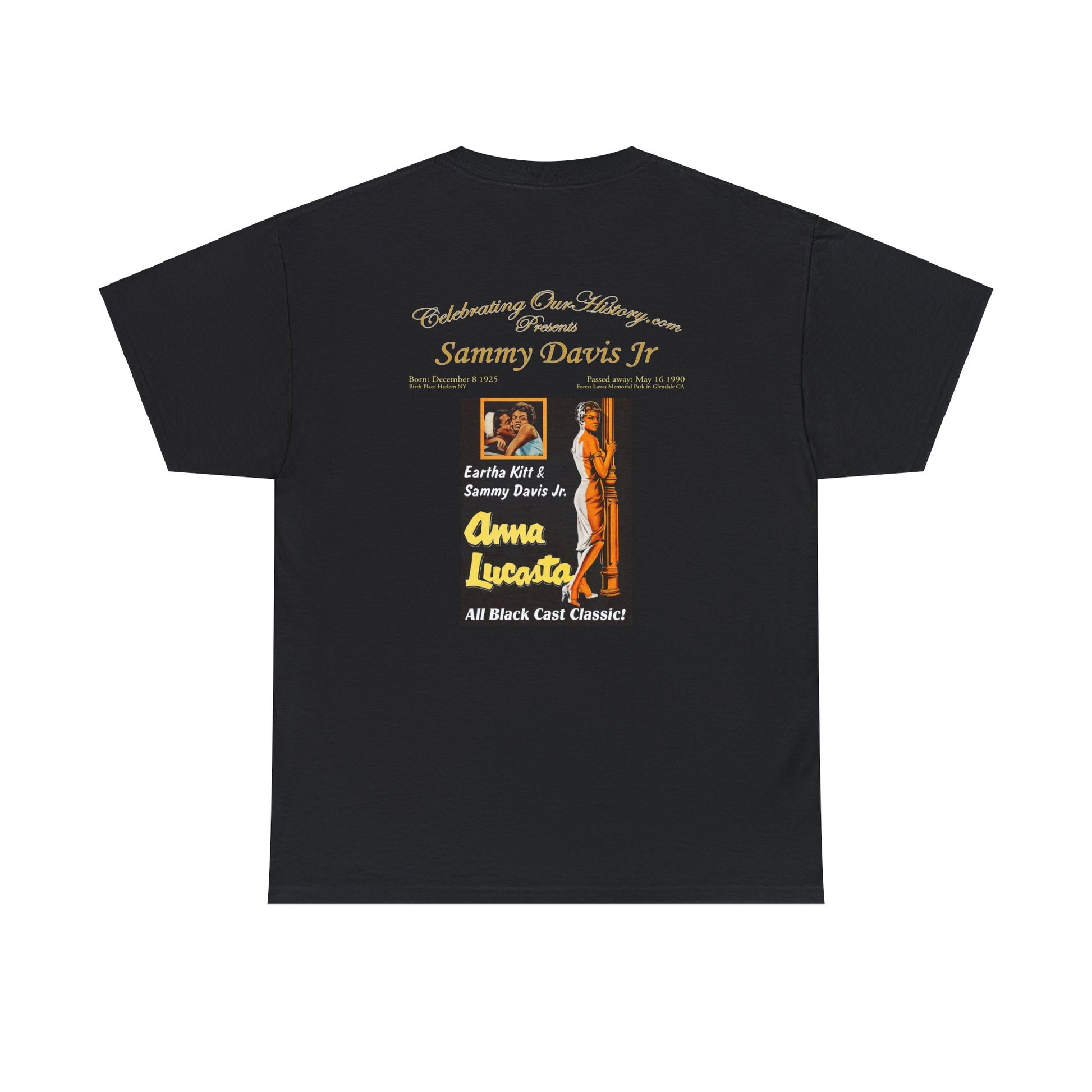 Sammy Davis Jr - Anna Lucasta (1958) -  Front and Back Printed Concert Style T-Shirt