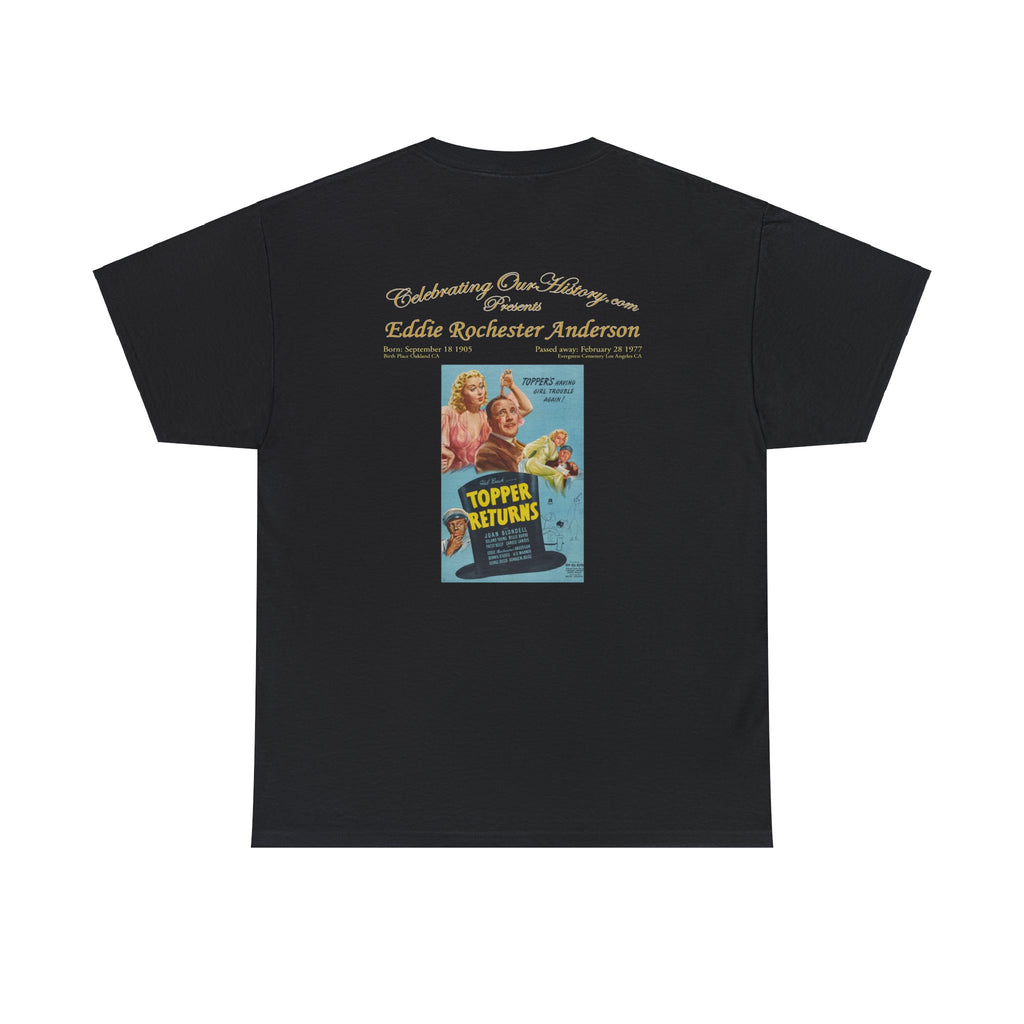 Eddie “Rochester” Anderson - Topper Returns (1941) v2 -  Front and Back Printed Concert Style T-Shirt