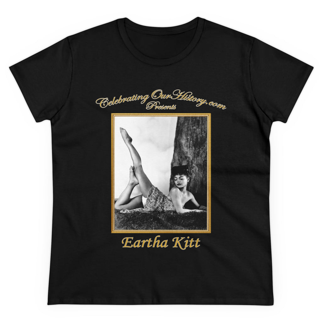 Eartha Kitt - Four Magazines -  Front and Back Printed Concert Style Women's T-Shirt