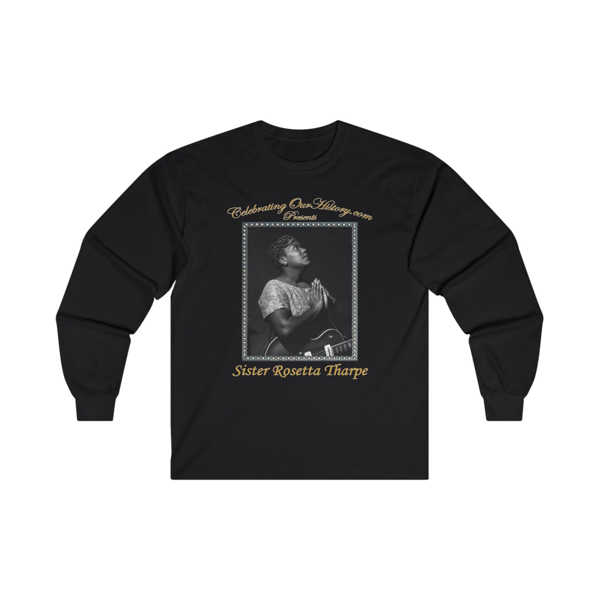 Sister Rosetta Tharpe - Gospel Hymns - Front and Back Printed Concert Style Long Sleeve T-Shirt
