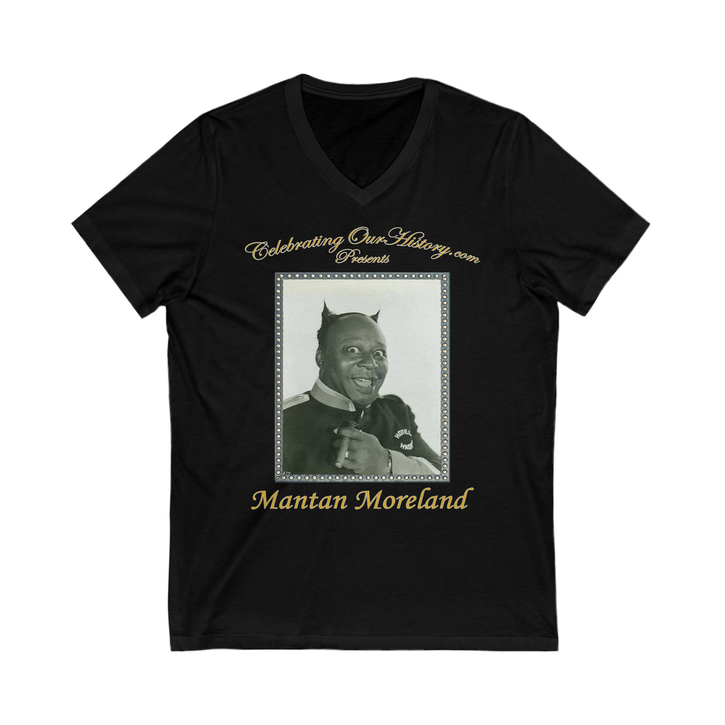 Mantan Moreland - Cabin in the Sky (1943) - Front and Back Printed Concert Style V-Neck T-Shirt