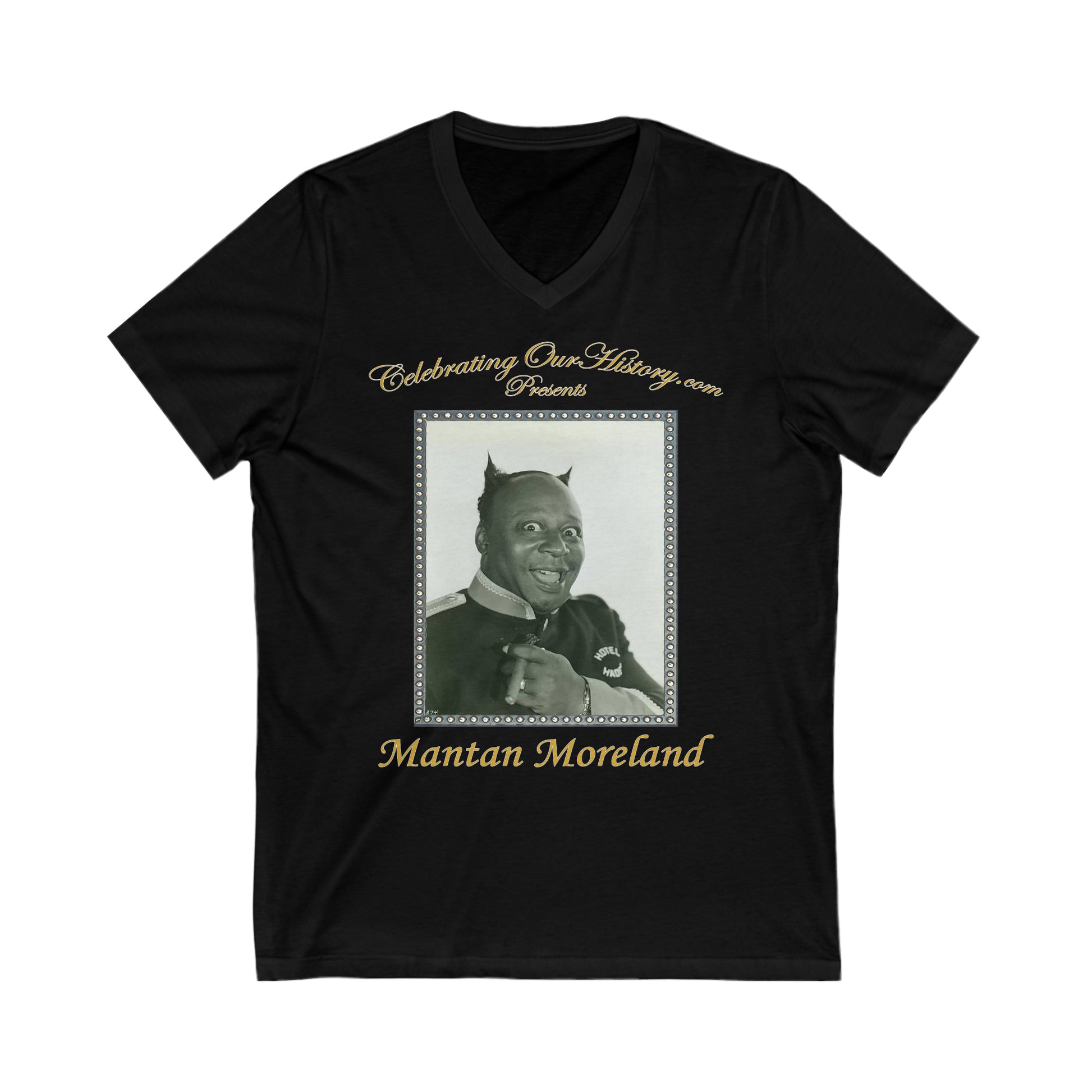 Mantan Moreland - Cabin in the Sky (1943) - Front and Back Printed Concert Style V-Neck T-Shirt