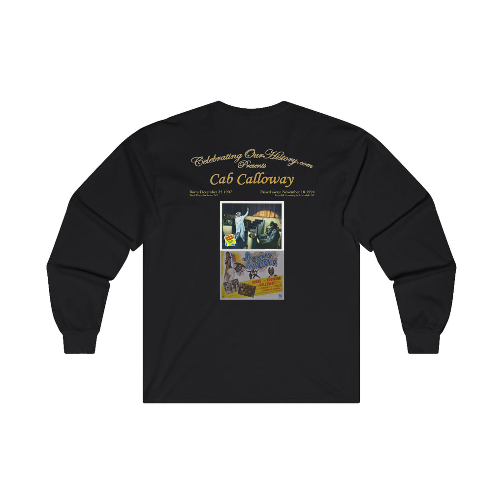 Cab Calloway - Stormy Weather (1943) - Front and Back Printed Concert Style Long Sleeve T-Shirt