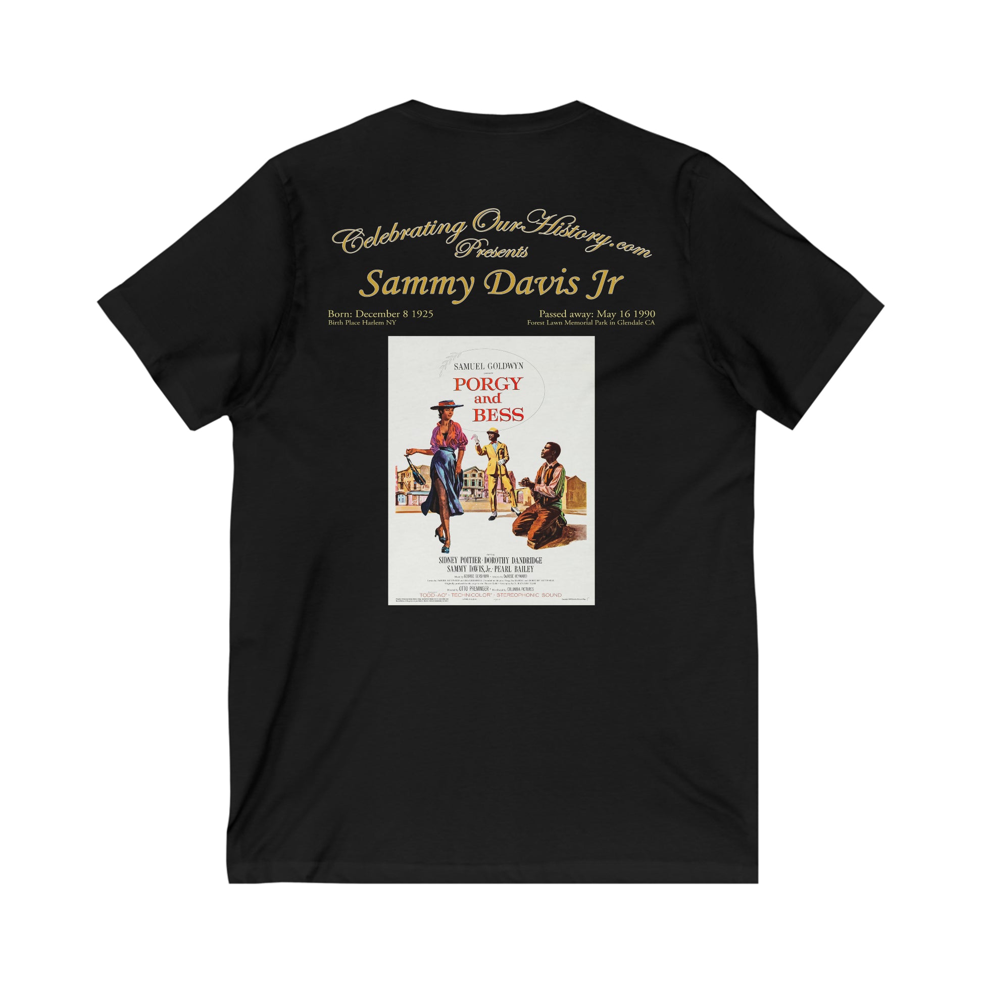 Sammy Davis Jr - Porgy And Bess (1959) - Front and Back Printed Concert Style V-Neck T-Shirt