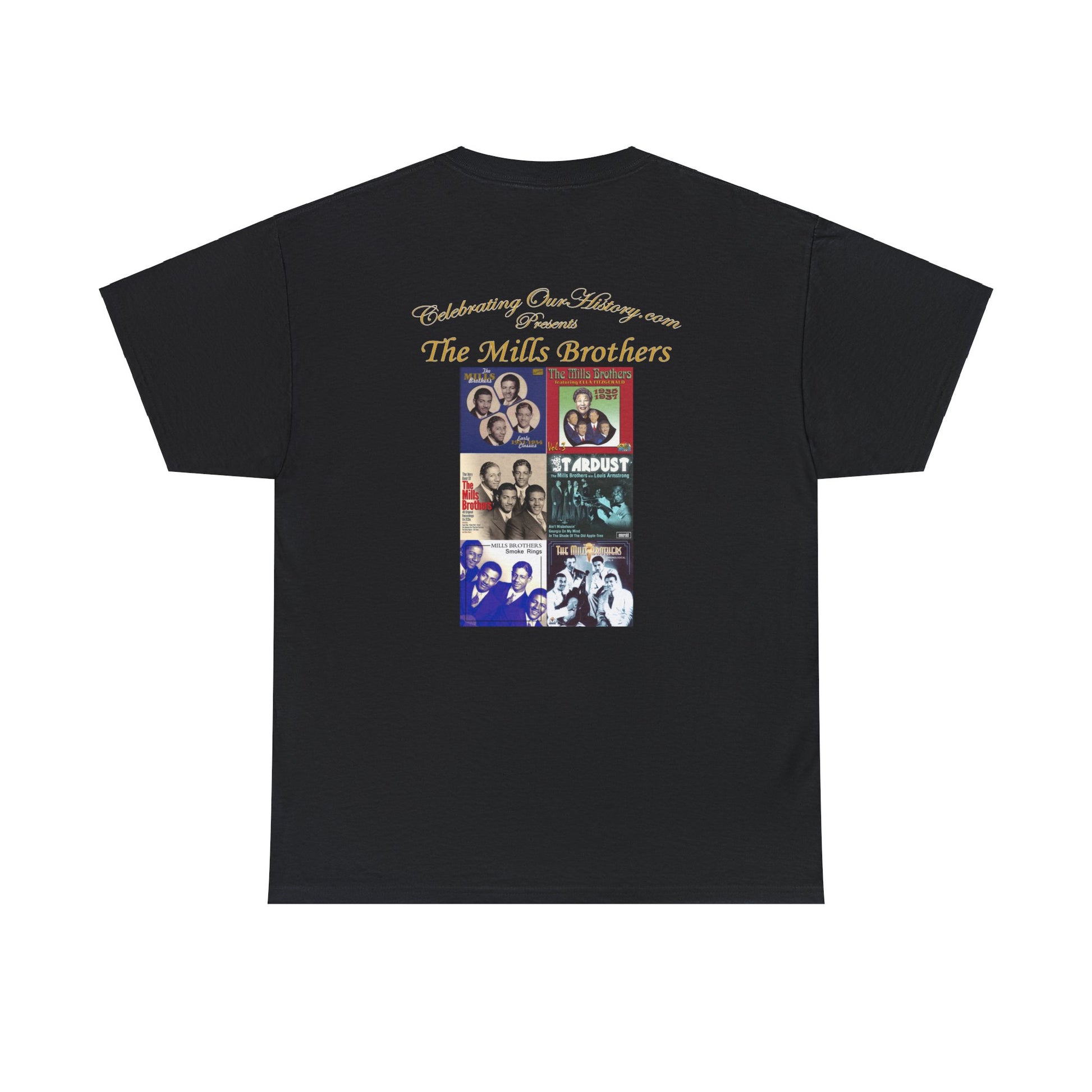The Mills Brothers - Six Albums -  Front and Back Printed Concert Style T-Shirt