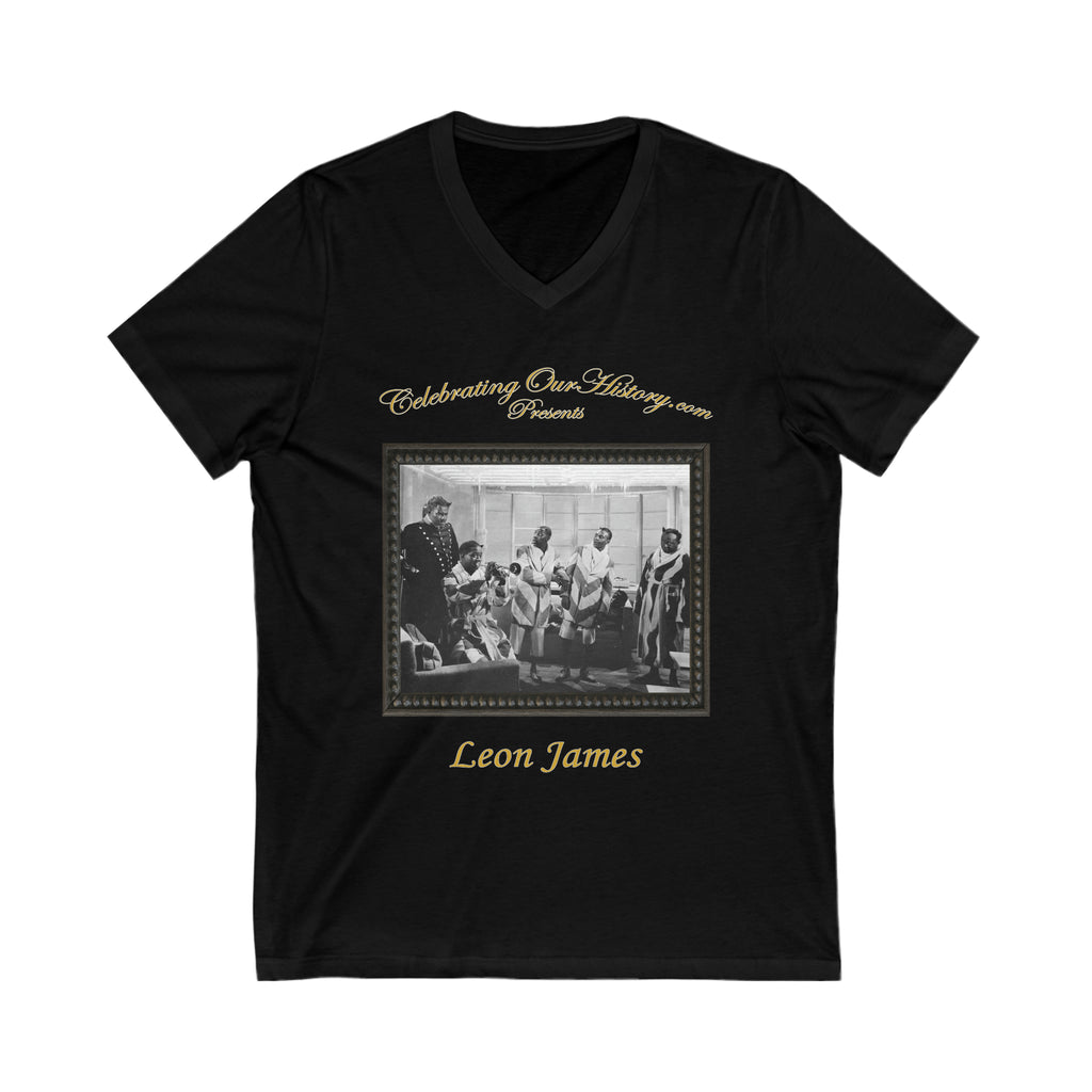 Leon James - Cabin in the Sky (1943) - Front and Back Printed Concert Style V-Neck T-Shirt