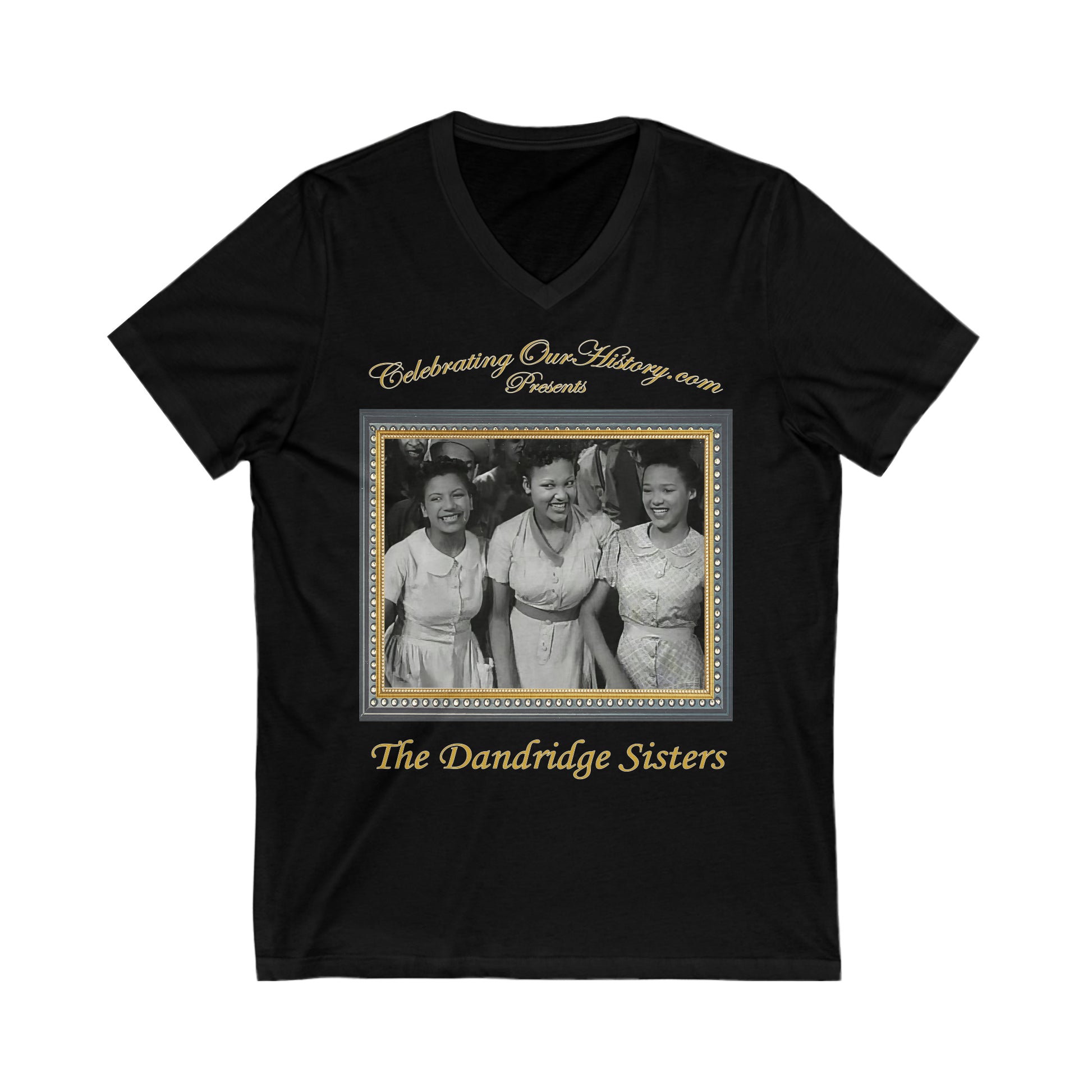The Dandridge Sisters - Going Places (1938) - Front and Back Printed Concert Style V-Neck T-Shirt