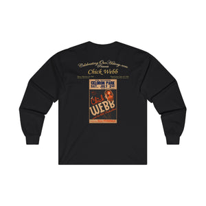 Chick Webb - Celoron Park - Front and Back Printed Concert Style Long Sleeve T-Shirt