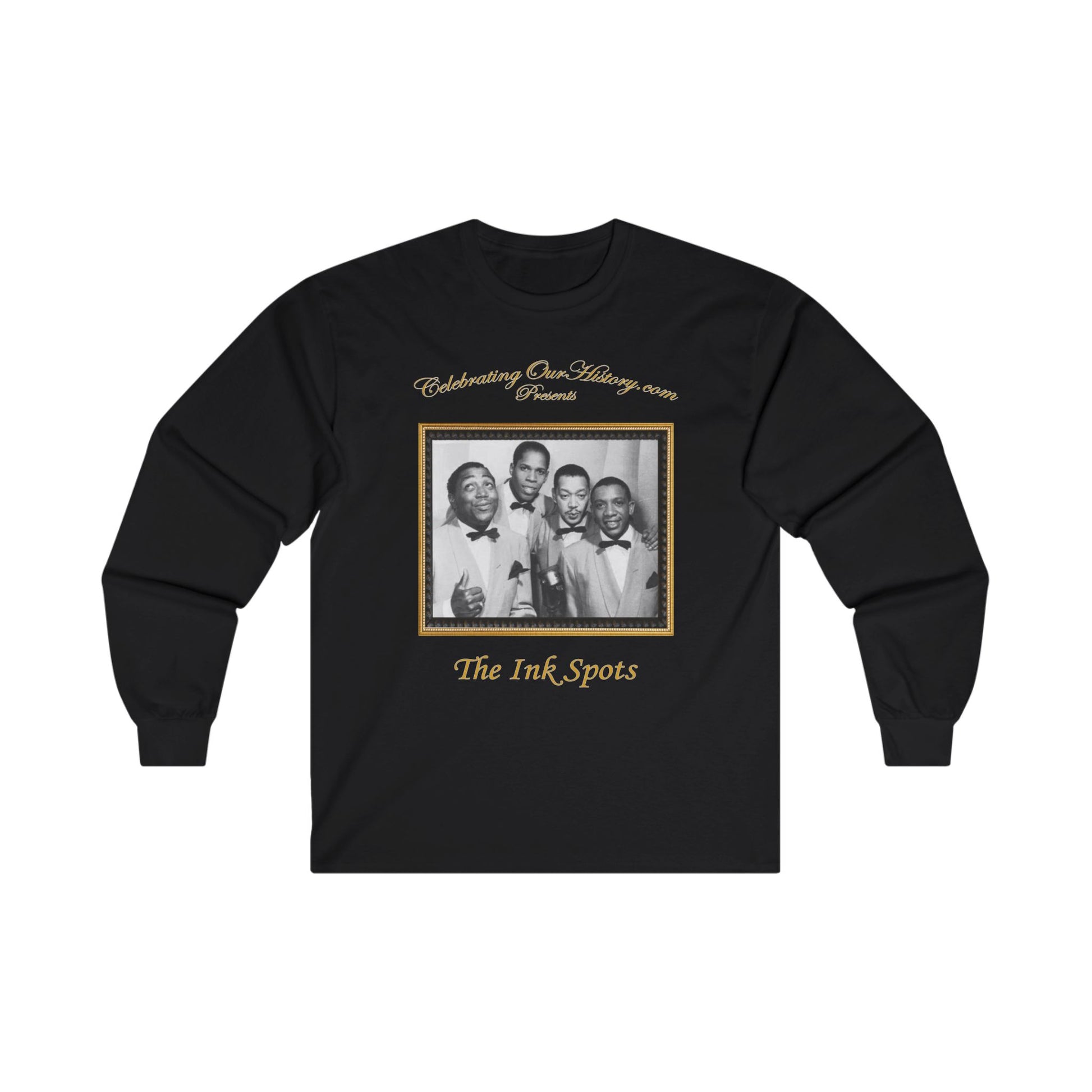 The Ink Spots - If I Didn't Care - Front and Back Printed Concert Style Long Sleeve T-Shirt