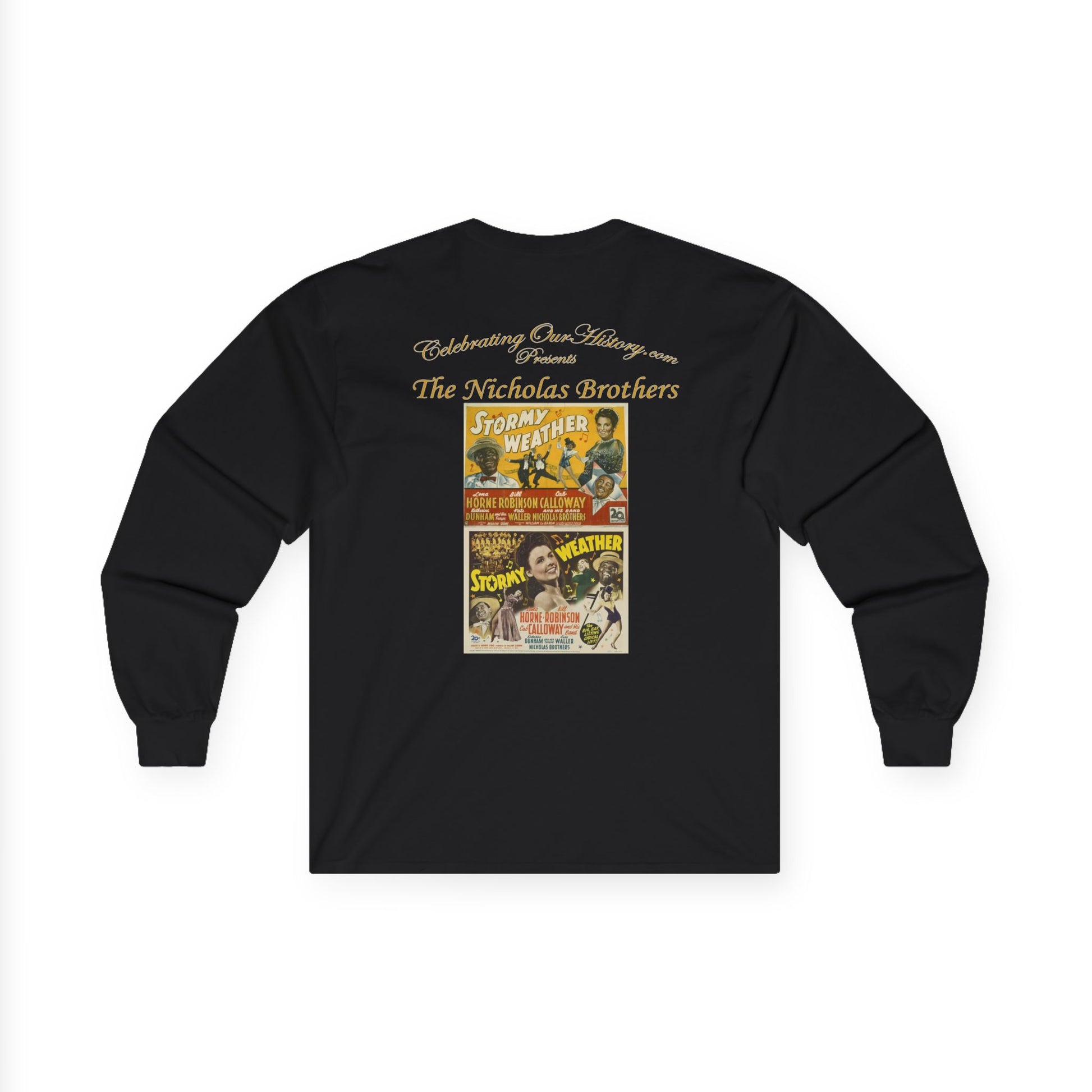 The Nicholas Brothers - Stormy Weather (1943) - Front and Back Printed Concert Style Long Sleeve T-Shirt