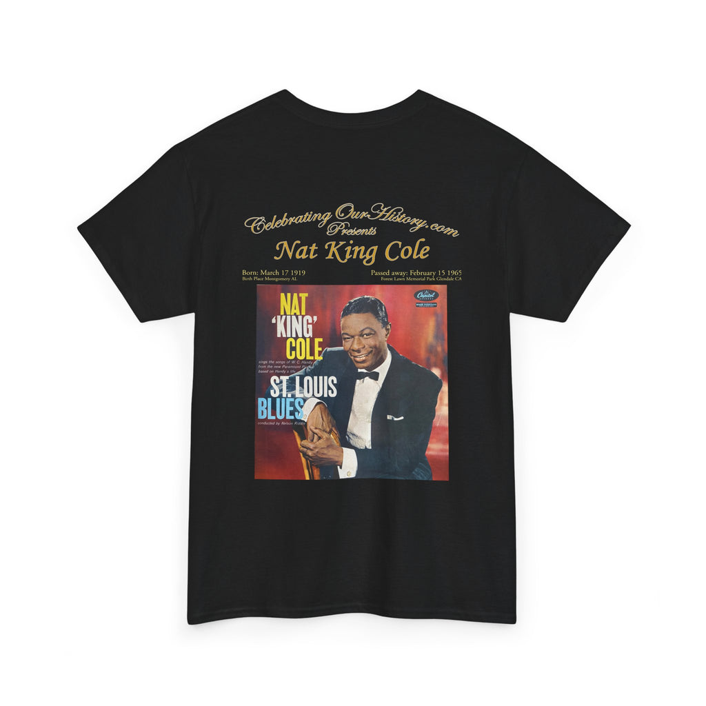 Nat King Cole - St. Louis Blues (1958) Album -  Front and Back Printed Concert Style T-Shirt