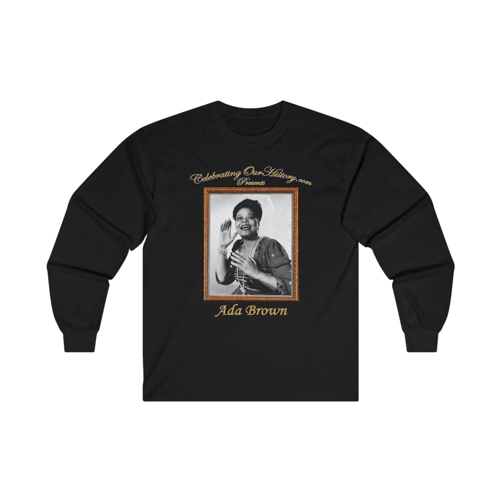 Ada Brown - Stormy Weather (1943) - Front and Back Printed Concert Style Long Sleeve T-Shirt