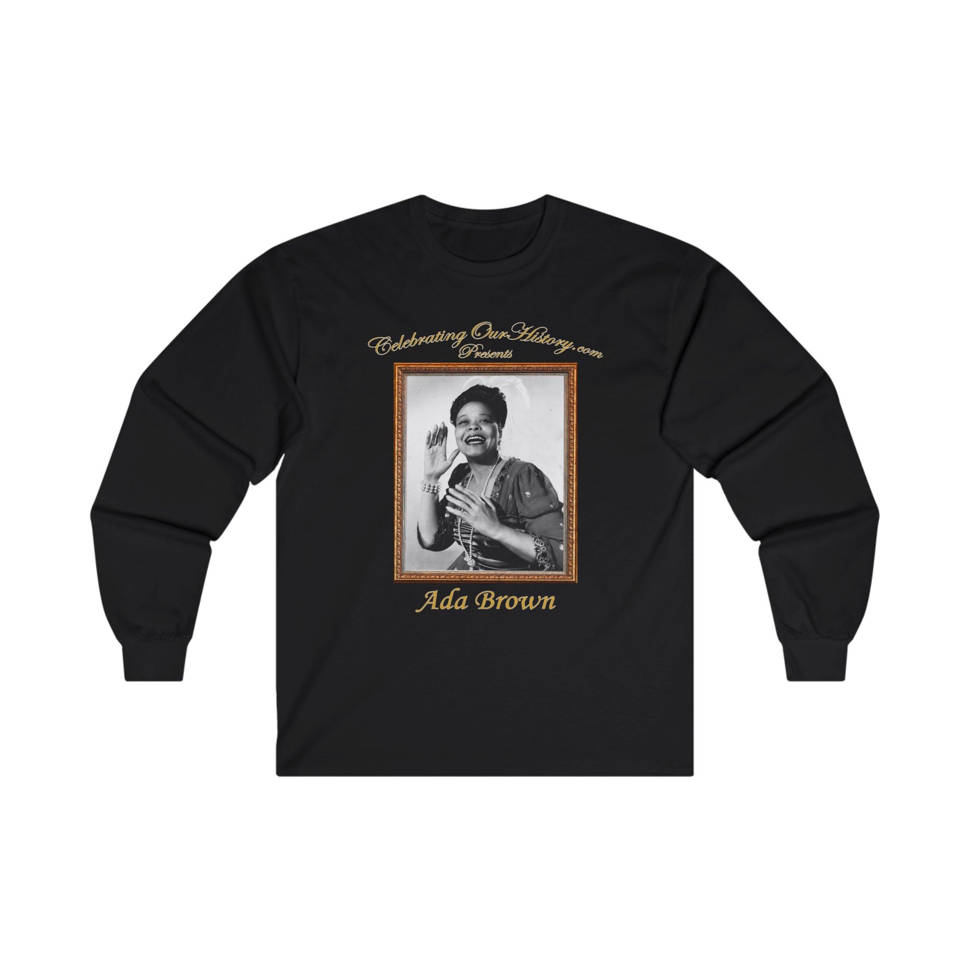 Ada Brown - Stormy Weather (1943) - Front and Back Printed Concert Style Long Sleeve T-Shirt