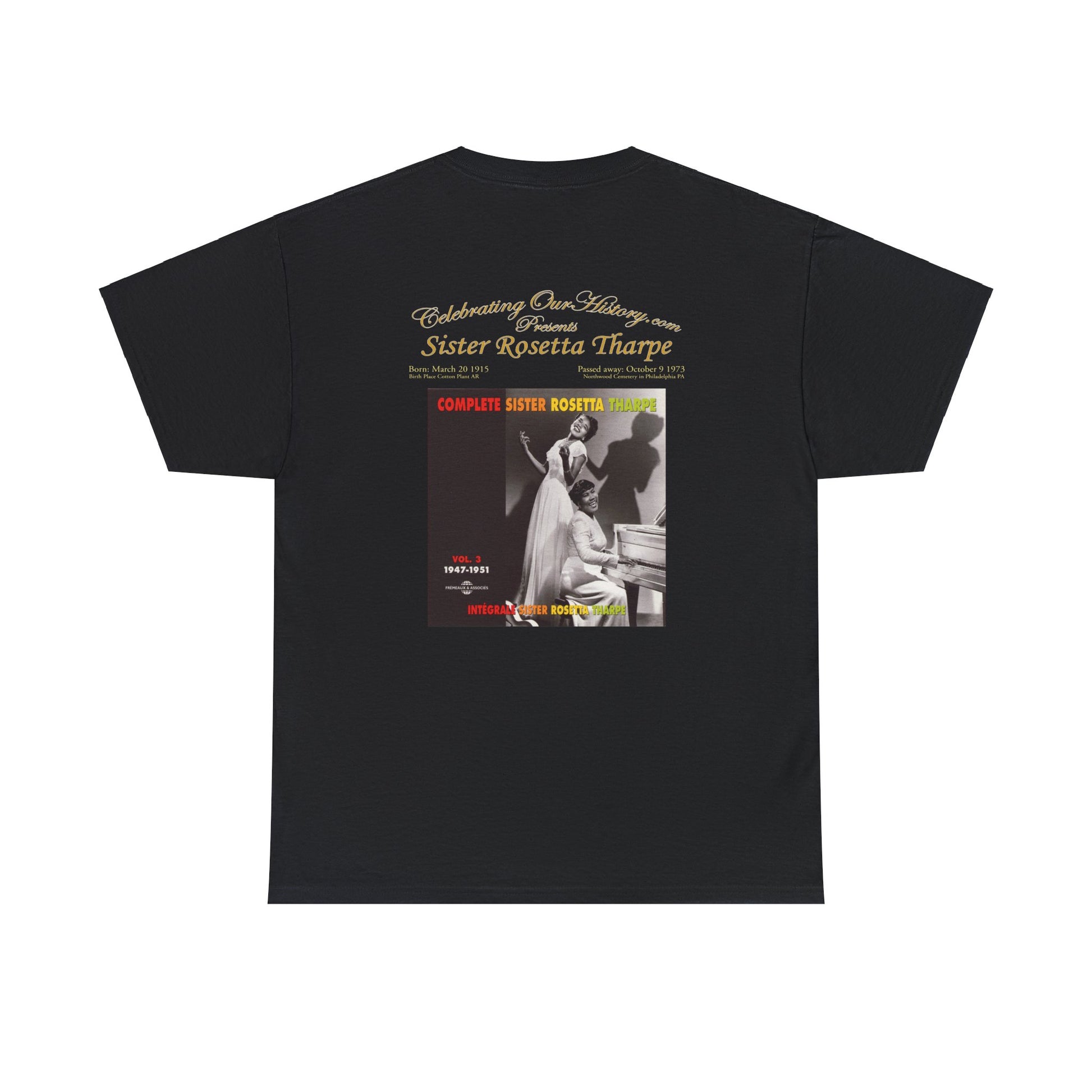 Sister Rosetta Tharpe - Complete Sister Rosetta Tharpe -  Front and Back Printed Concert Style T-Shirt