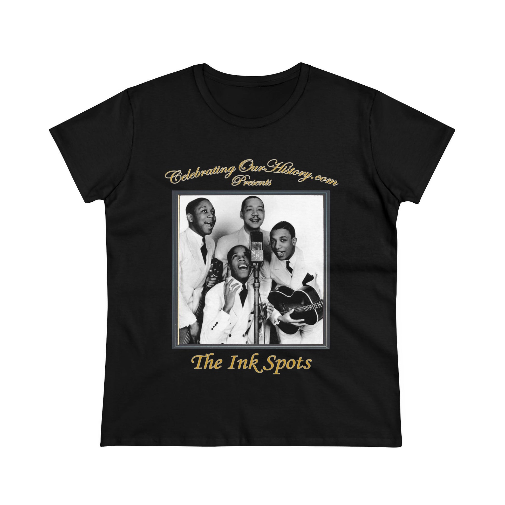 The Ink Spots - Nine Albums -  Front and Back Printed Concert Style Women's T-Shirt