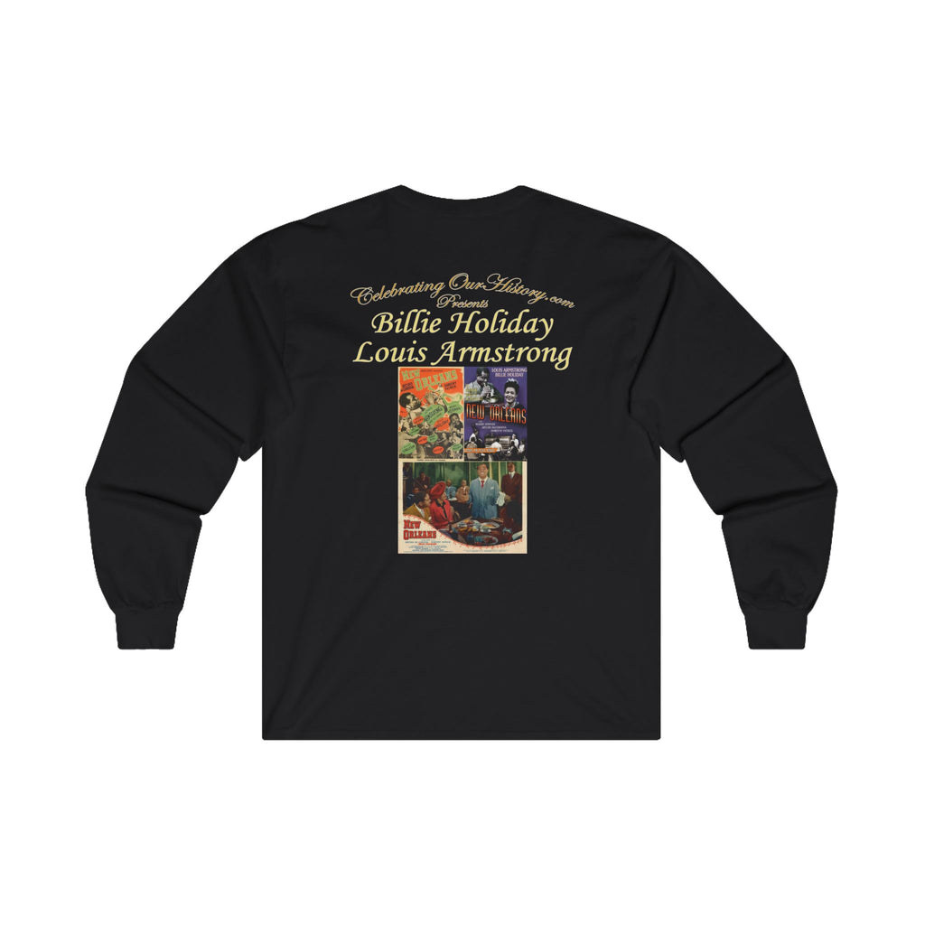 Billie Holiday and Louis Armstrong - New Orleans (1947) - Front and Back Printed Concert Style Long Sleeve T-Shirt