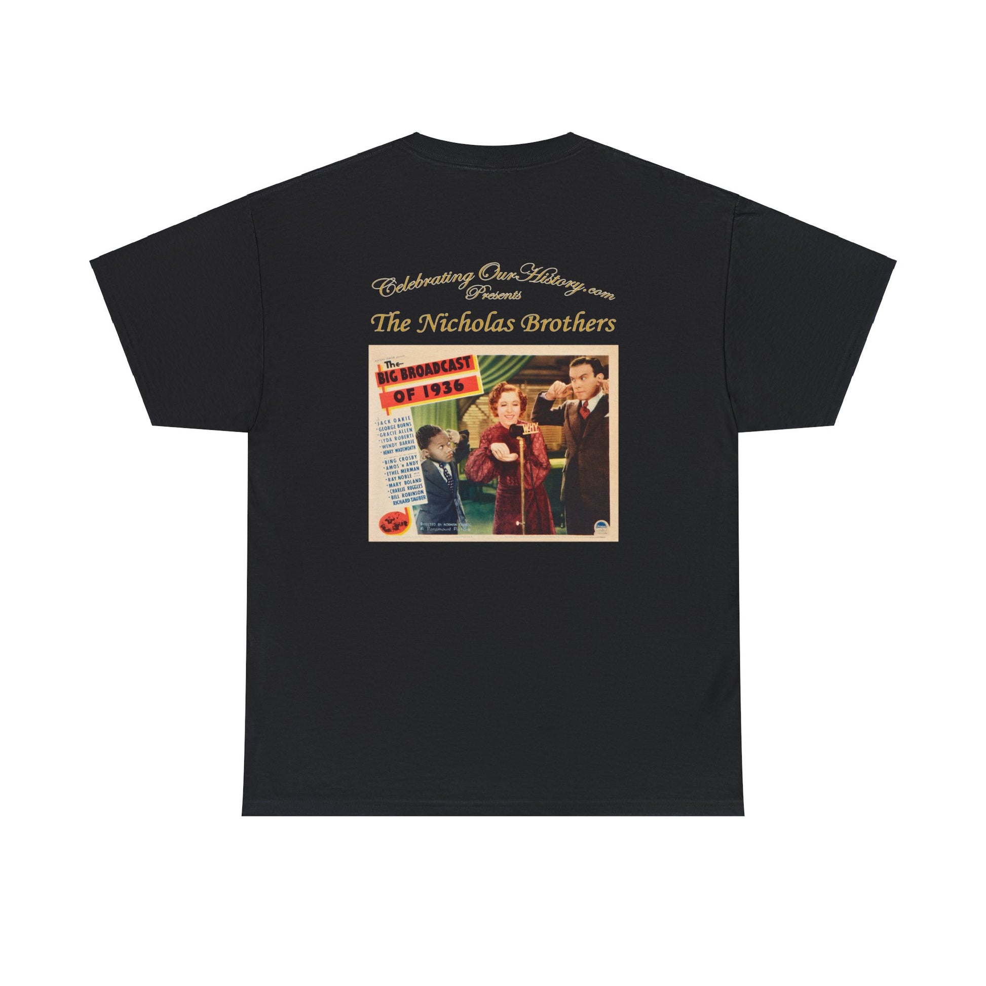 The Nicholas Brothers - The Big Broadcast of 1936 v3 -  Front and Back Printed Concert Style T-Shirt