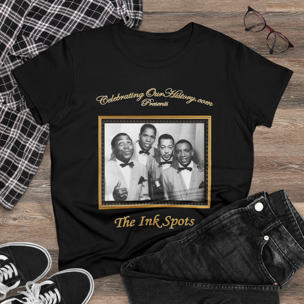 The Ink Spots - If I Didn't Care -  Front and Back Printed Concert Style Women's T-Shirt