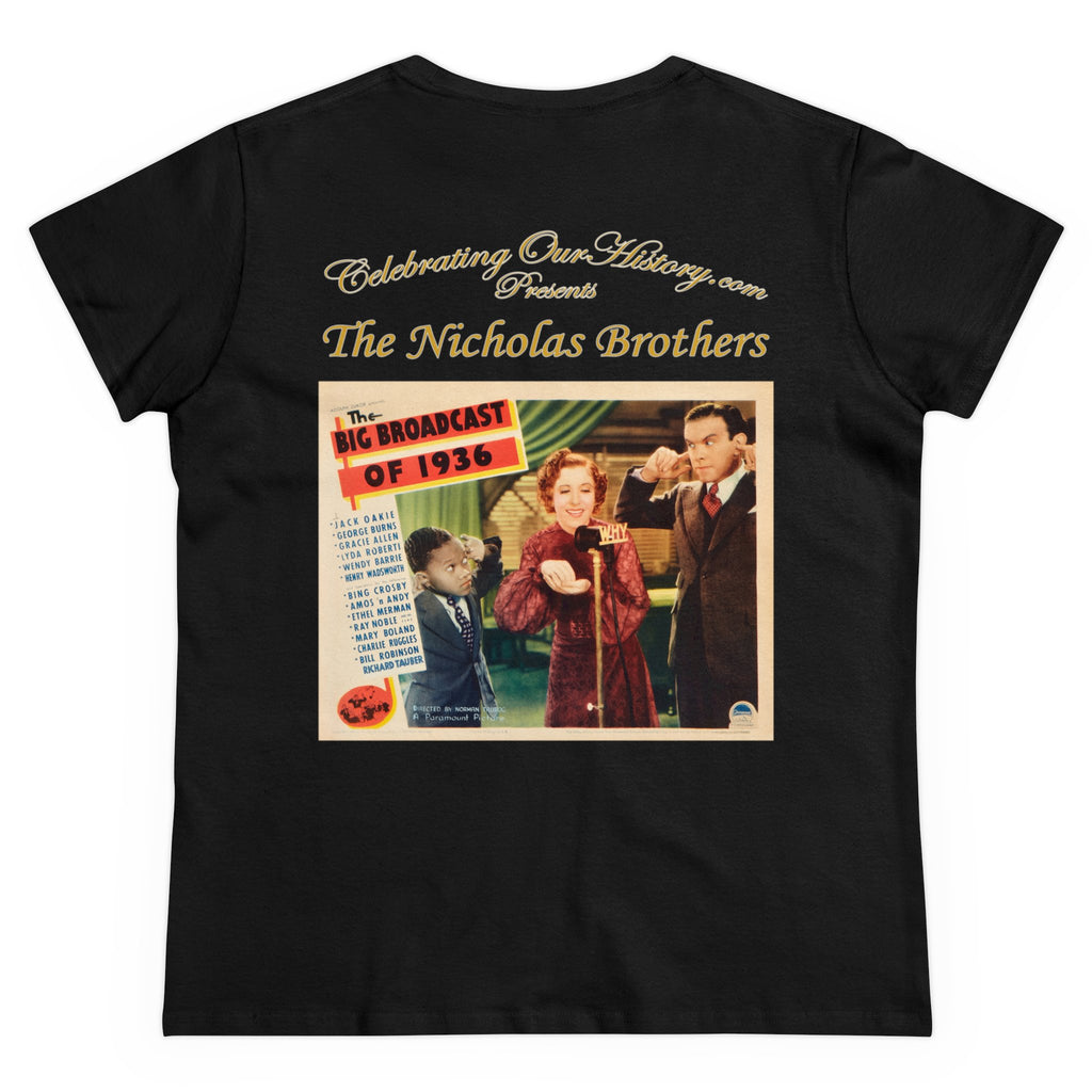 The Nicholas Brothers - The Big Broadcast of 1936 v3 -  Front and Back Printed Concert Style Women's T-Shirt