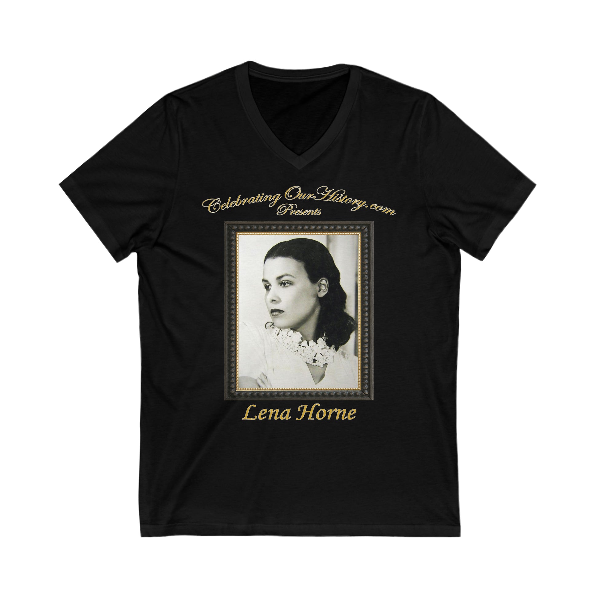 Lena Horne - Boogie Woogie Dream (1944) - Front and Back Printed Concert Style V-Neck T-Shirt