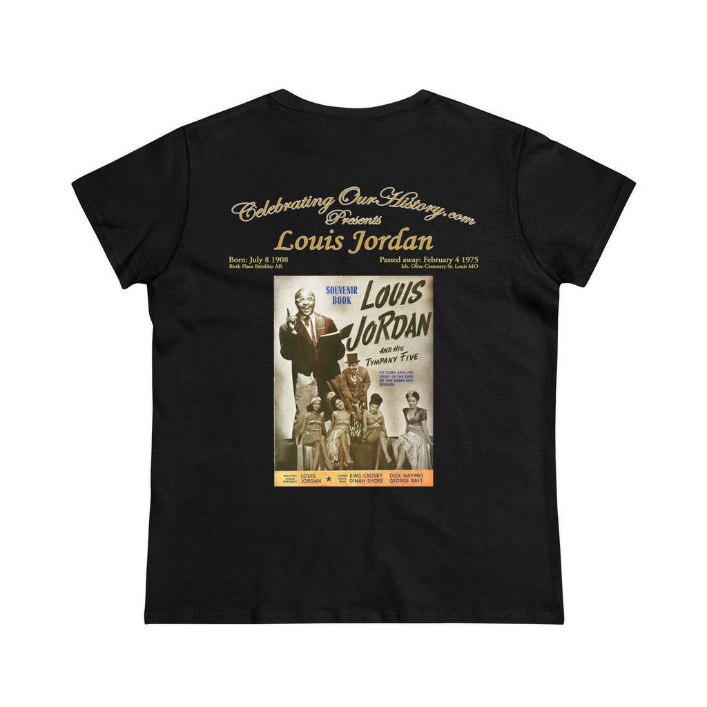 Louis Jordan - Souvenir Book -  Front and Back Printed Concert Style Women's T-Shirt
