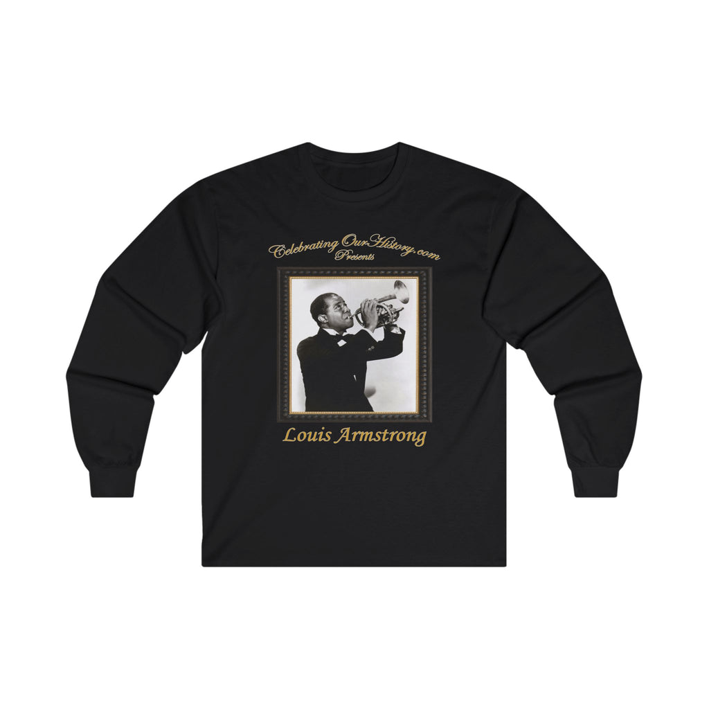 Louis Armstrong - New Orleans (1947) - Front and Back Printed Concert Style Long Sleeve T-Shirt