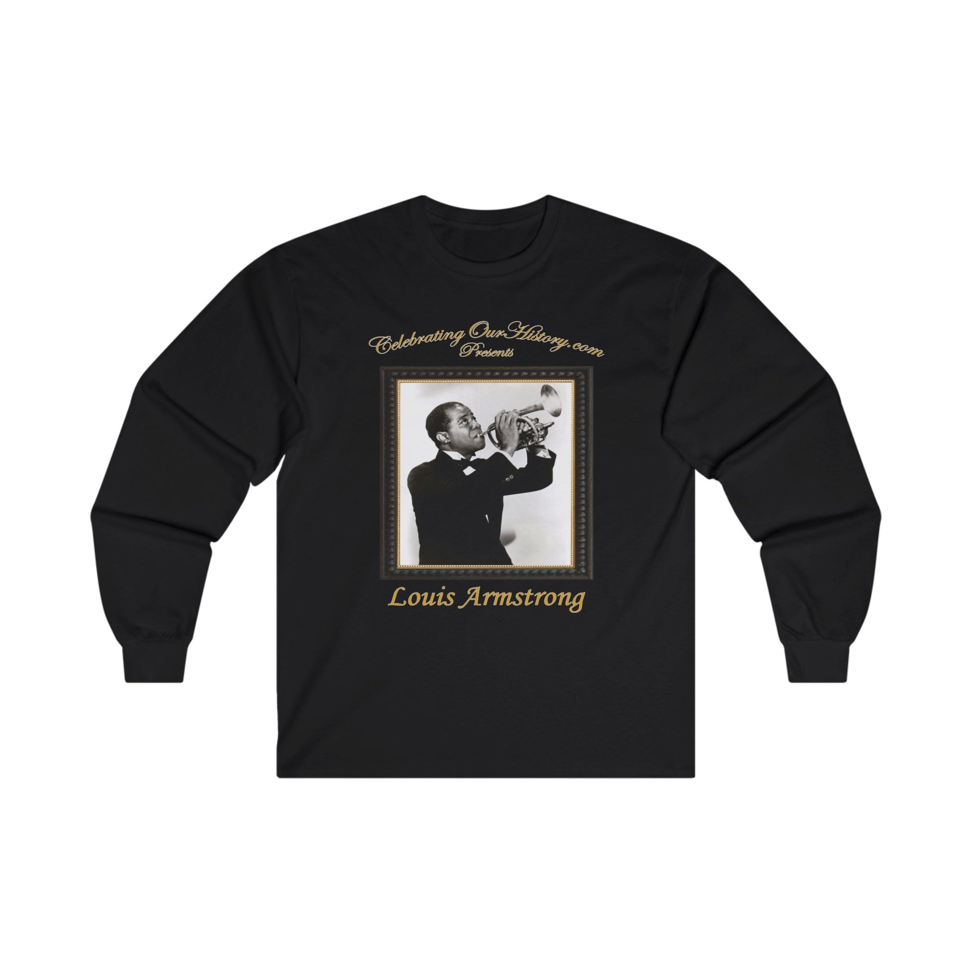 Louis Armstrong - New Orleans (1947) - Front and Back Printed Concert Style Long Sleeve T-Shirt