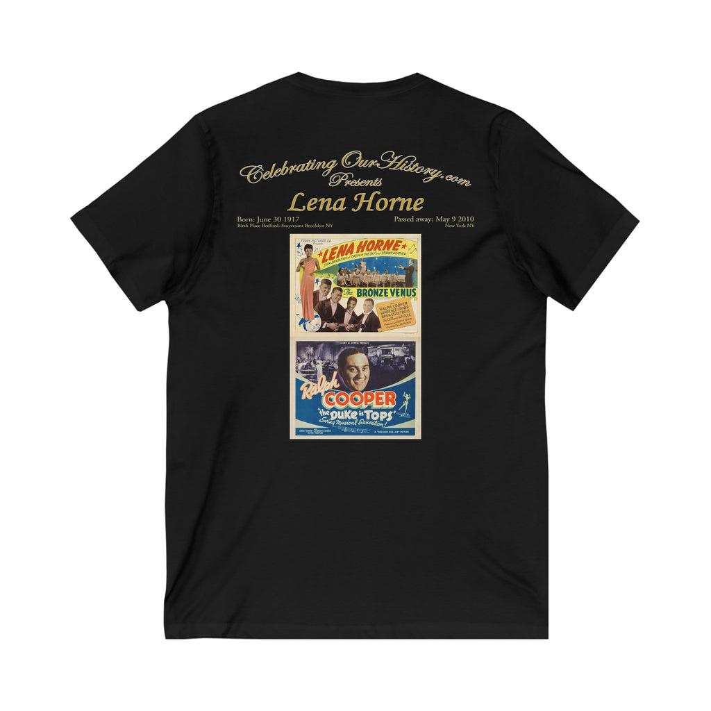 Lena Horne - The Duke Is Tops (1938) - Front and Back Printed Concert Style V-Neck T-Shirt