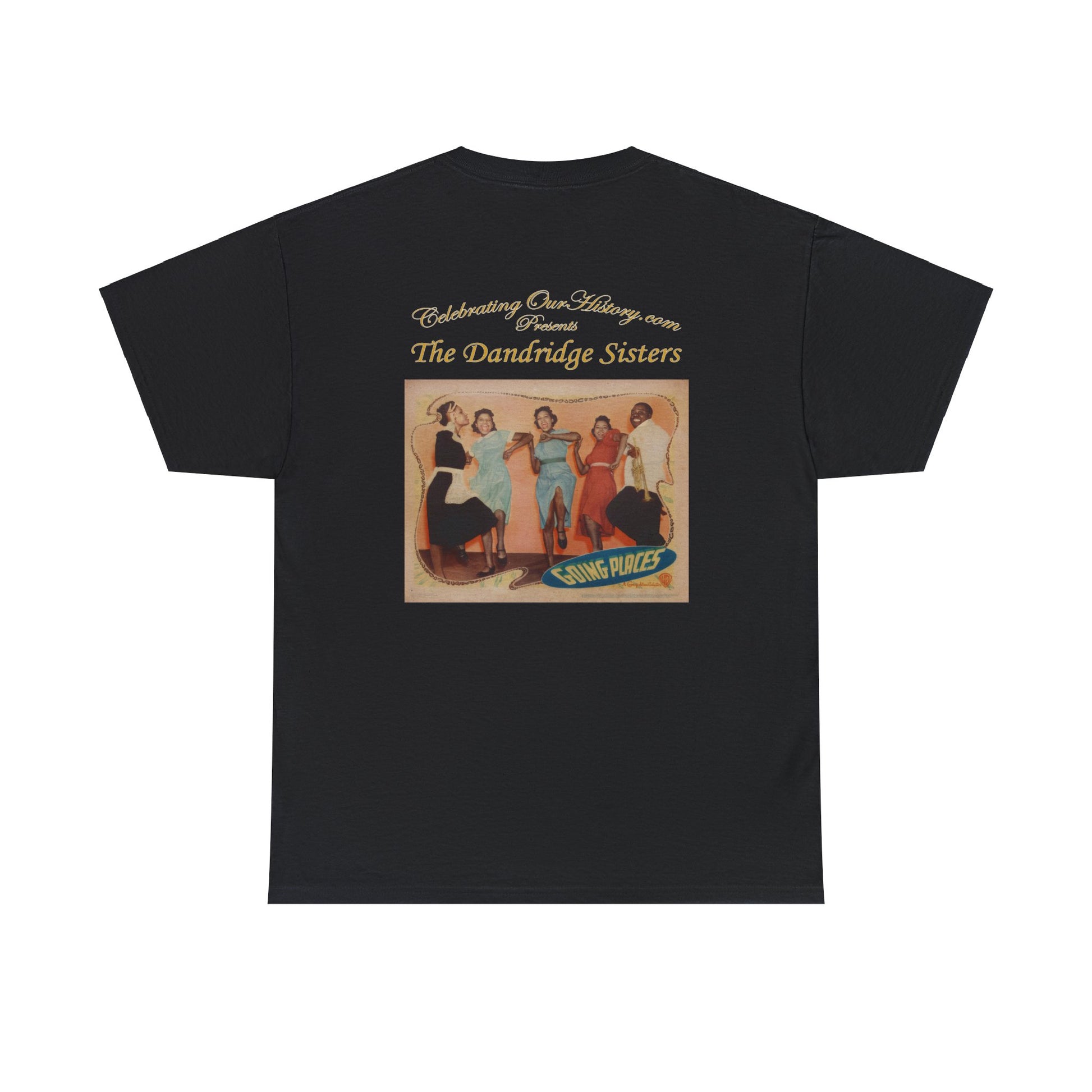 The Dandridge Sisters - Going Places (1938) -  Front and Back Printed Concert Style T-Shirt