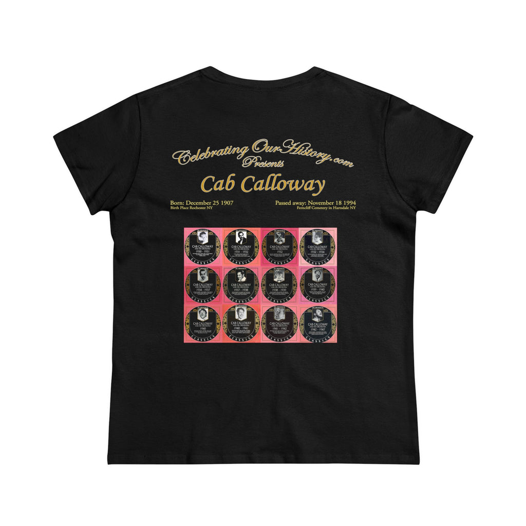 Cab Calloway - Twelve Albums -  Front and Back Printed Concert Style Women's T-Shirt
