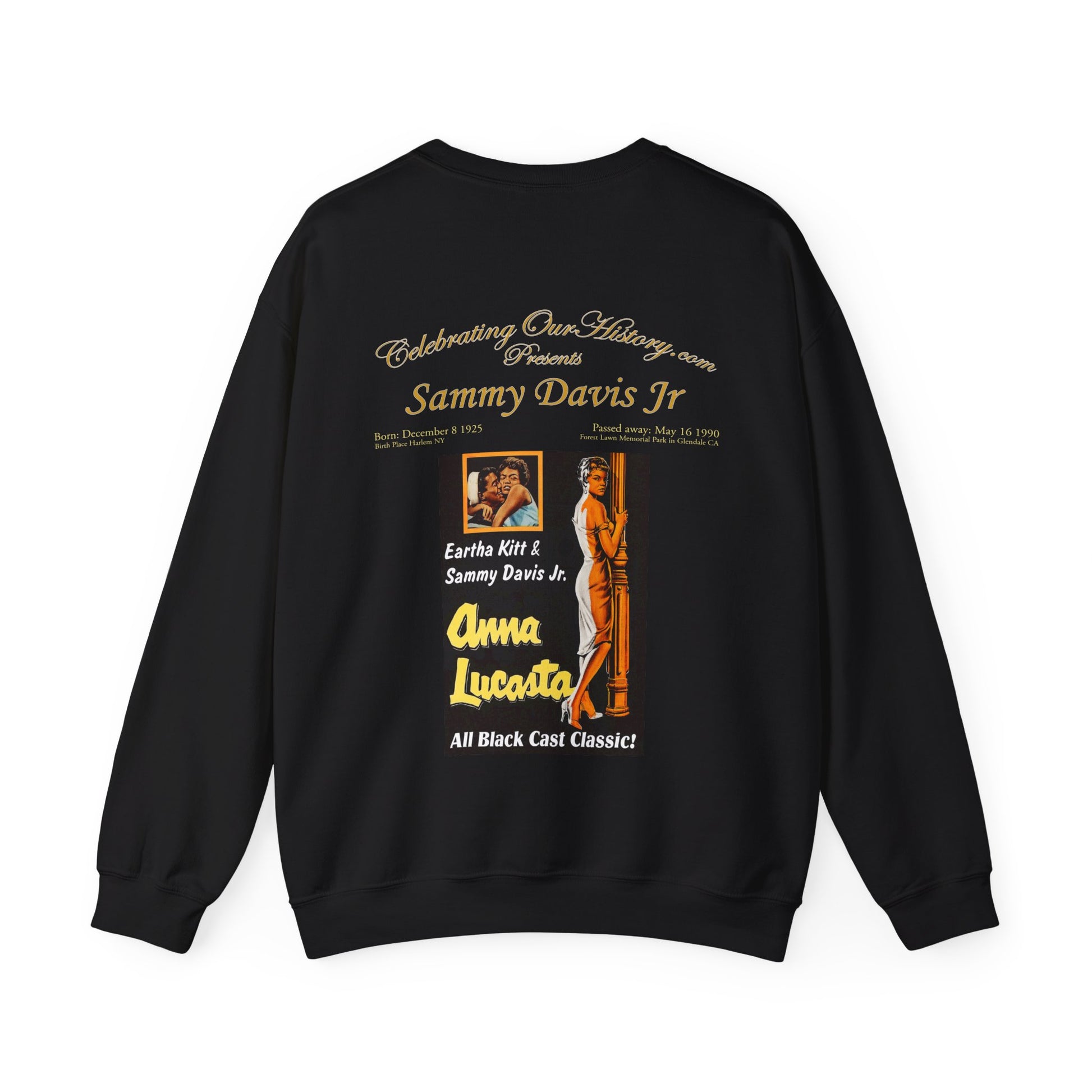 Sammy Davis Jr - Anna Lucasta (1958) -  Front and Back Printed Concert Style Sweatshirt