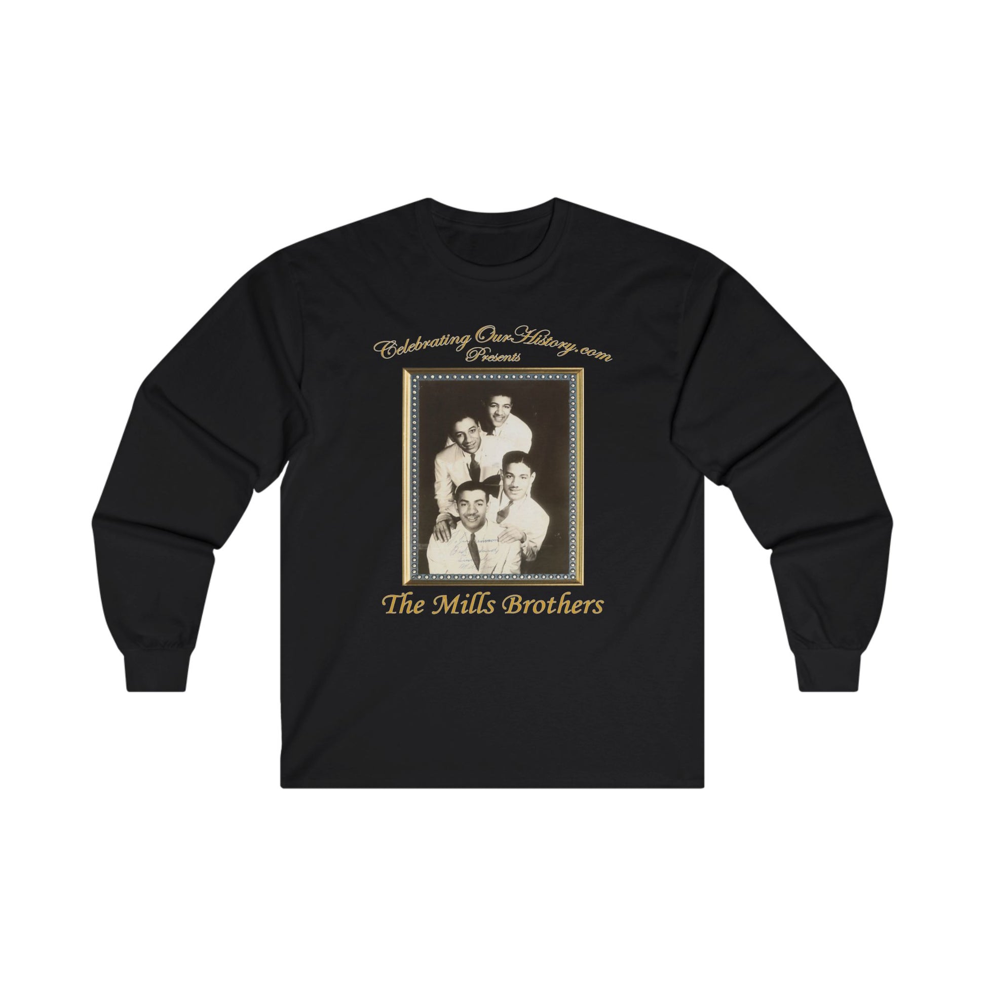 The Mills Brothers - Ebony Parade (1947) - Front and Back Printed Concert Style Long Sleeve T-Shirt