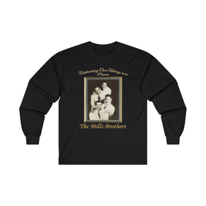 The Mills Brothers - Ebony Parade (1947) - Front and Back Printed Concert Style Long Sleeve T-Shirt