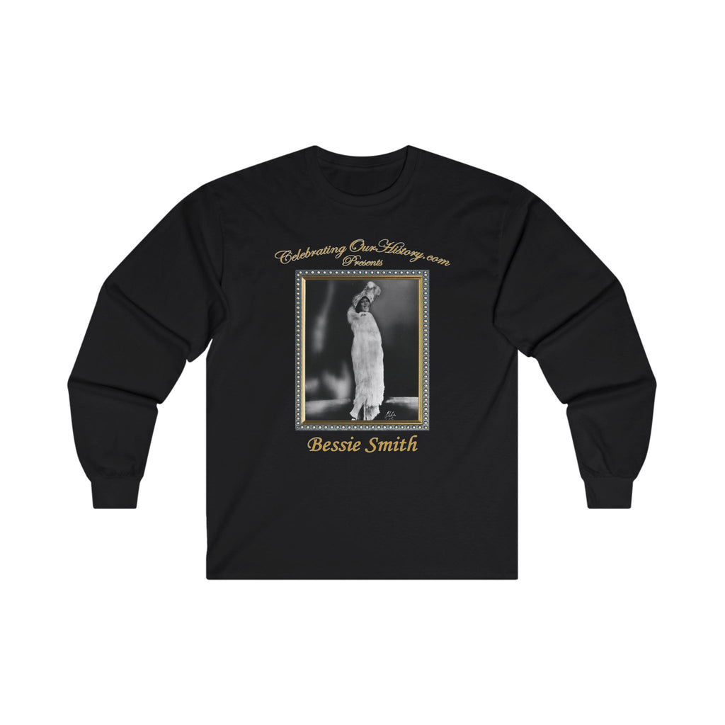 Bessie Smith - Nine Albums - Front and Back Printed Concert Style Long Sleeve T-Shirt