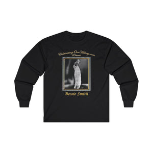 Bessie Smith - Nine Albums - Front and Back Printed Concert Style Long Sleeve T-Shirt