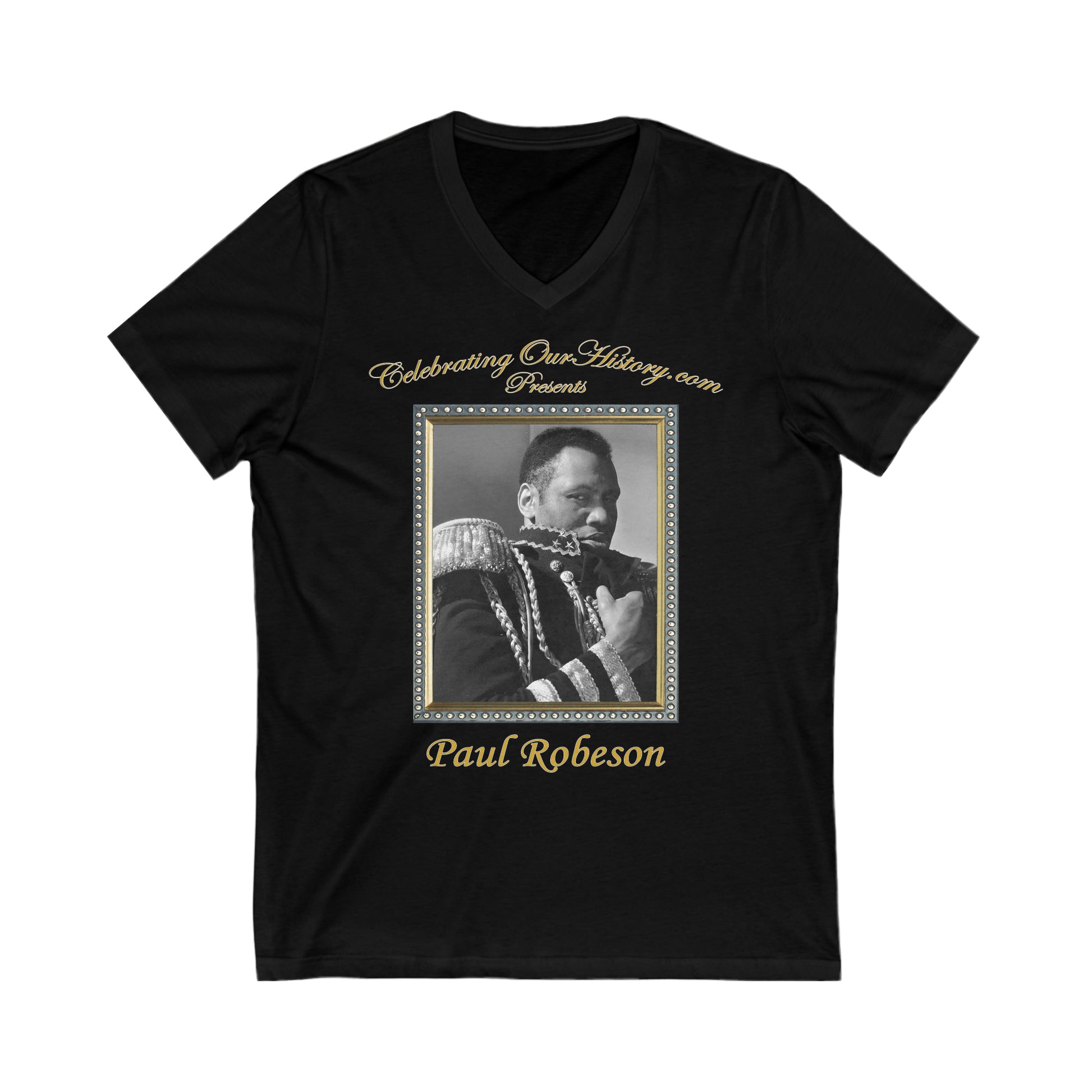 Paul Robeson - The Emperor Jones (1933) - Front and Back Printed Concert Style V-Neck T-Shirt