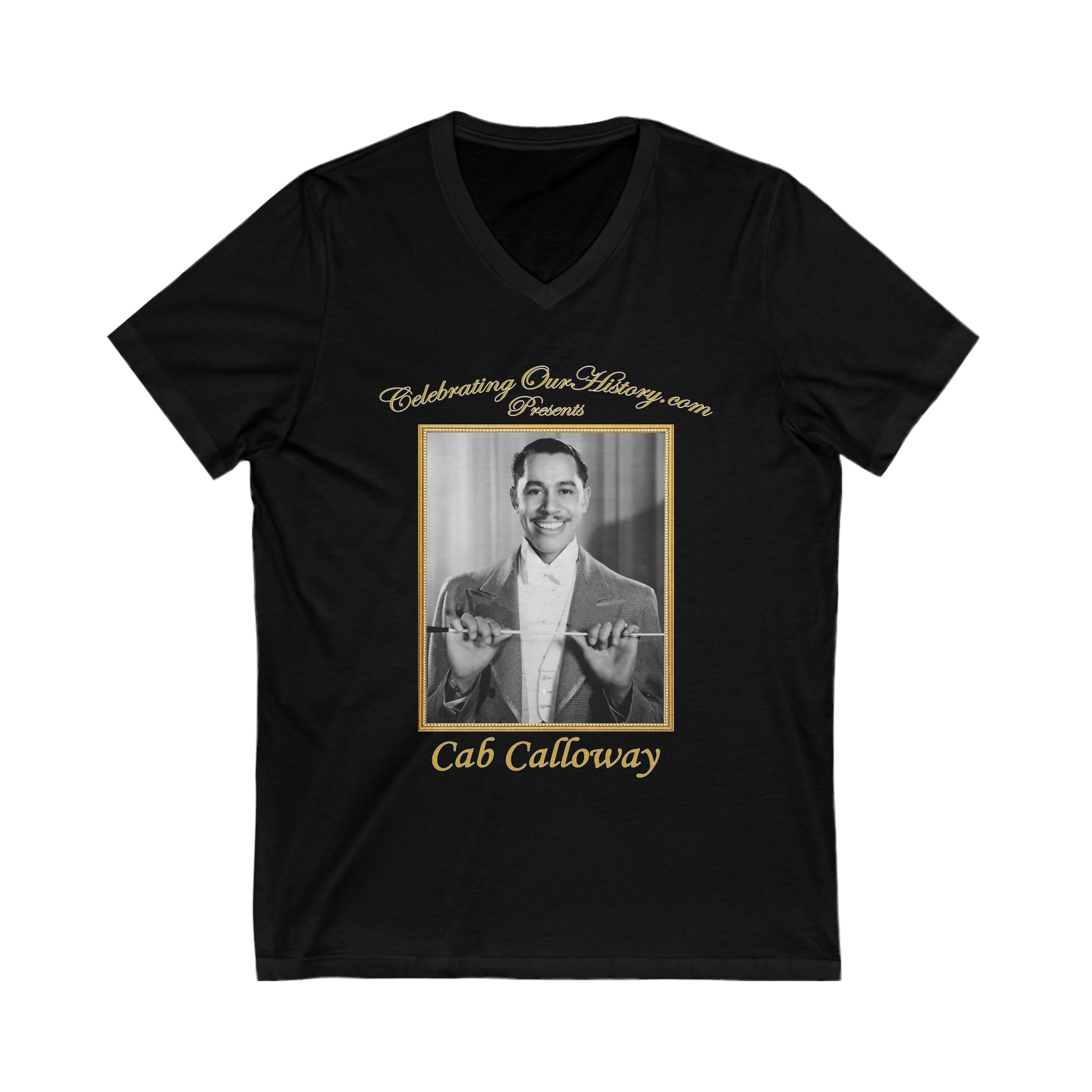 Cab Calloway - Four Movie Posters - Front and Back Printed Concert Style V-Neck T-Shirt