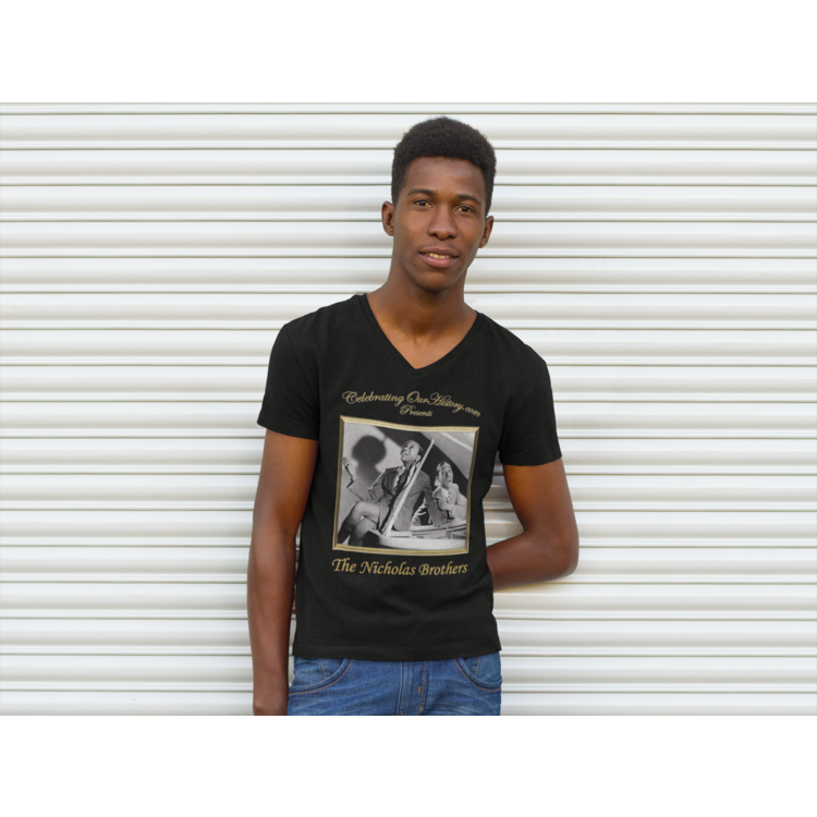 The Nicholas Brothers - The Big Broadcast of 1936 v1 - Front and Back Printed Concert Style V-Neck T-Shirt