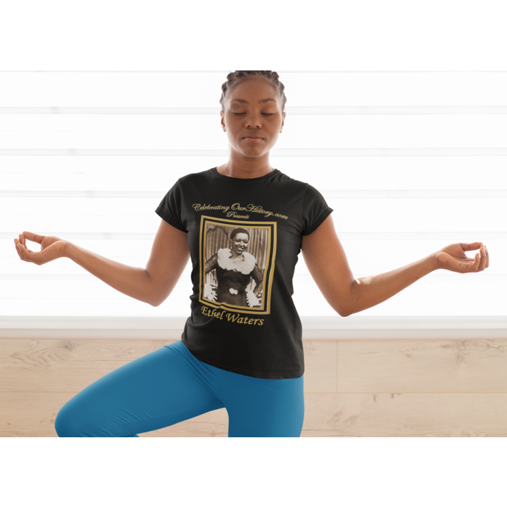 Ethel Waters - Nine Movie Posters -  Front and Back Printed Concert Style Women's T-Shirt