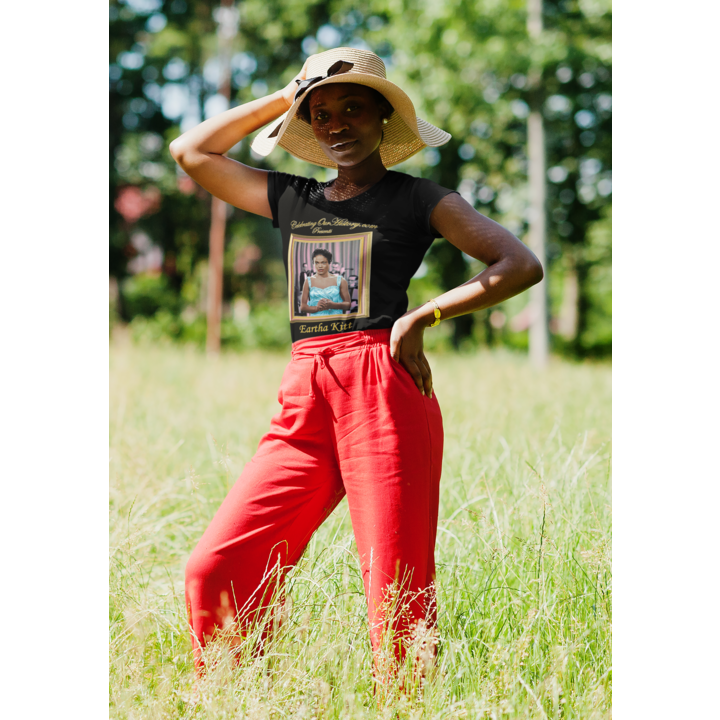 Eartha Kitt - St. Louis Blues (1958) -  Front and Back Printed Concert Style Women's T-Shirt