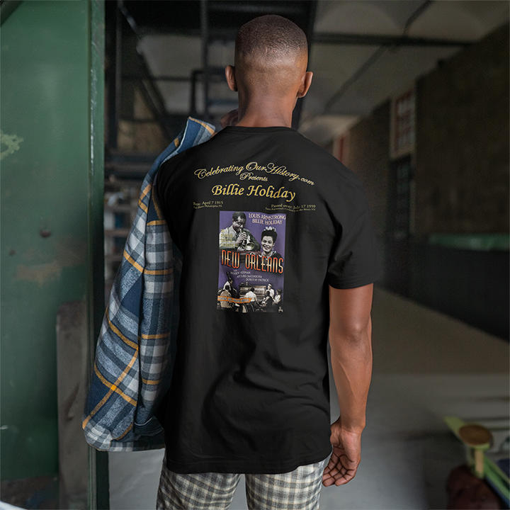 Billie Holiday - New Orleans (1947) - Front and Back Printed Concert Style T-Shirt
