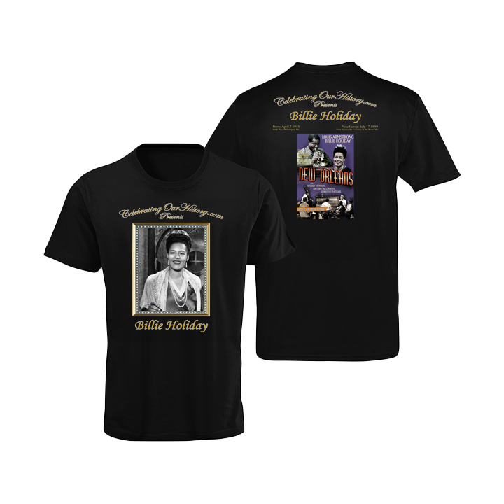 Billie Holiday - New Orleans (1947) - Front and Back Printed Concert Style T-Shirt