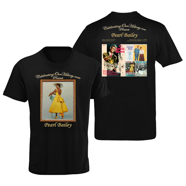 Pearl Bailey - St. Louis Blues (1958) - Front and Back Printed Concert Style T-Shirt