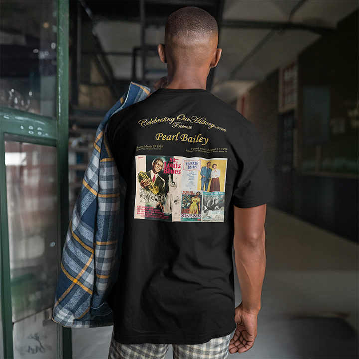 Pearl Bailey - St. Louis Blues (1958) - Front and Back Printed Concert Style T-Shirt