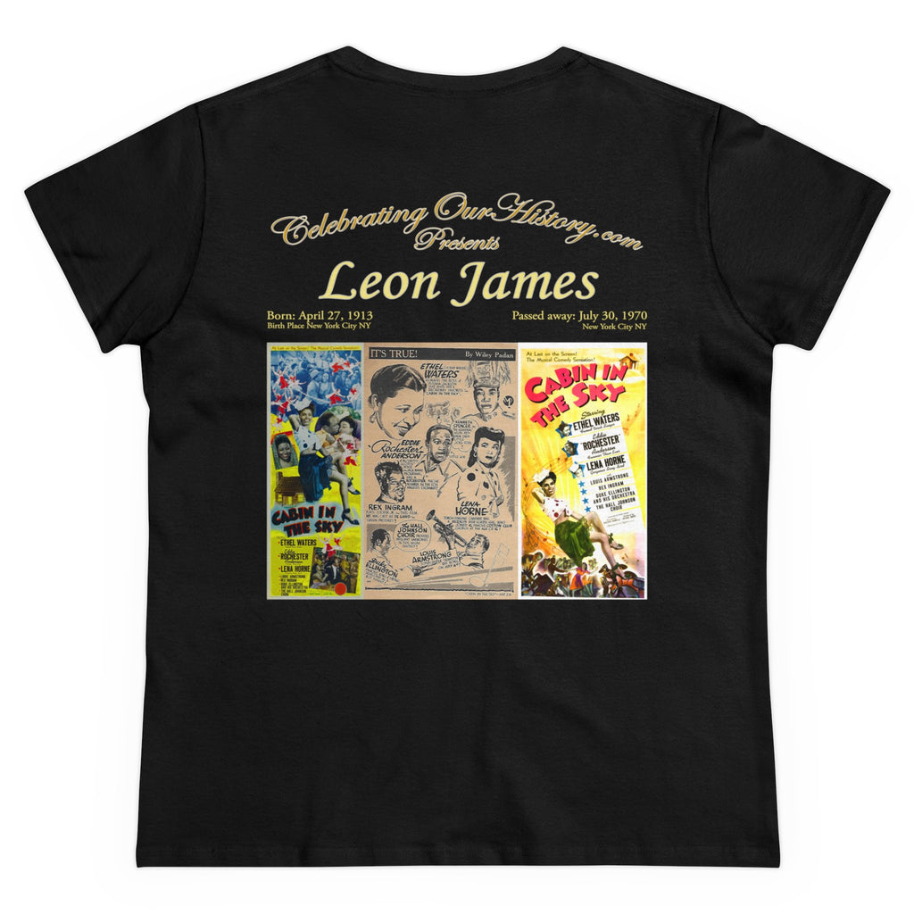 Leon James - Cabin in the Sky (1943) -  Front and Back Printed Concert Style Women's T-Shirt
