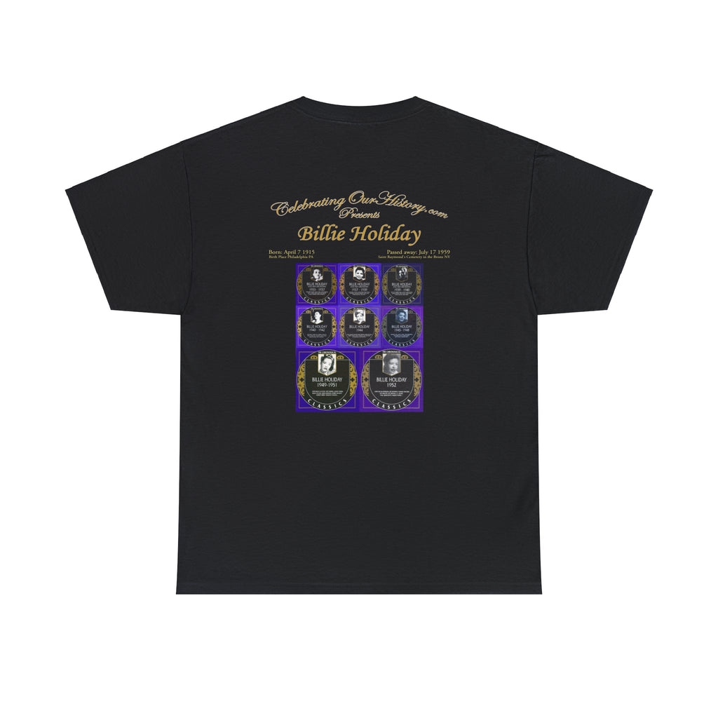 Billie Holiday - Billie Holiday Classics -  Front and Back Printed Concert Style T-Shirt