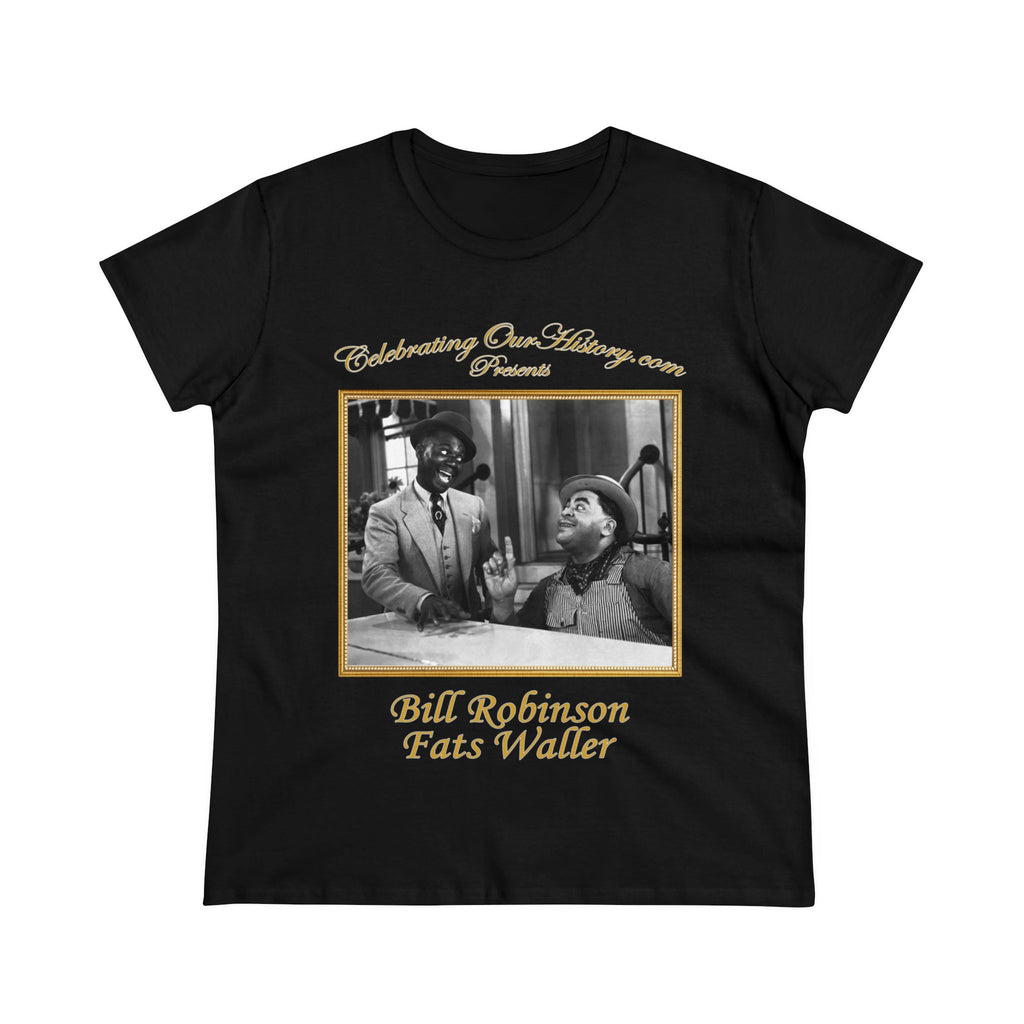 Bill Robinson And Fats Waller - Hooray For Love -  Front and Back Printed Concert Style Women's T-Shirt