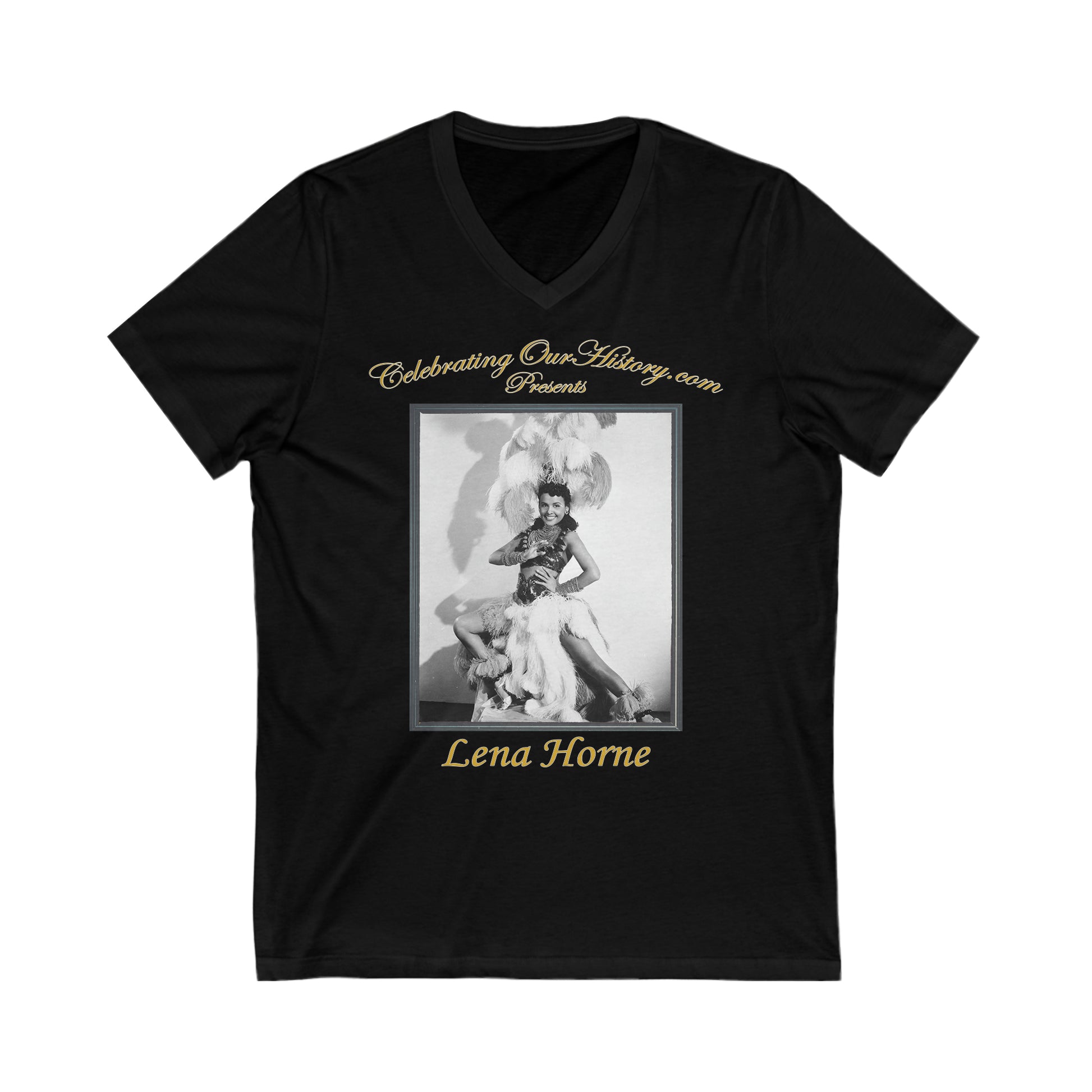 Lena Horne - Stormy Weather (1943) - Front and Back Printed Concert Style V-Neck T-Shirt