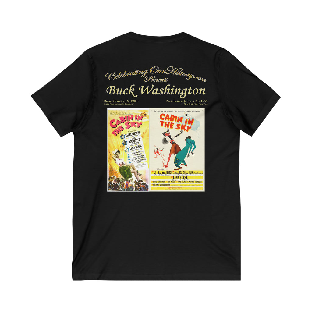 Buck Washington - Cabin in the Sky (1943) - Front and Back Printed Concert Style V-Neck T-Shirt